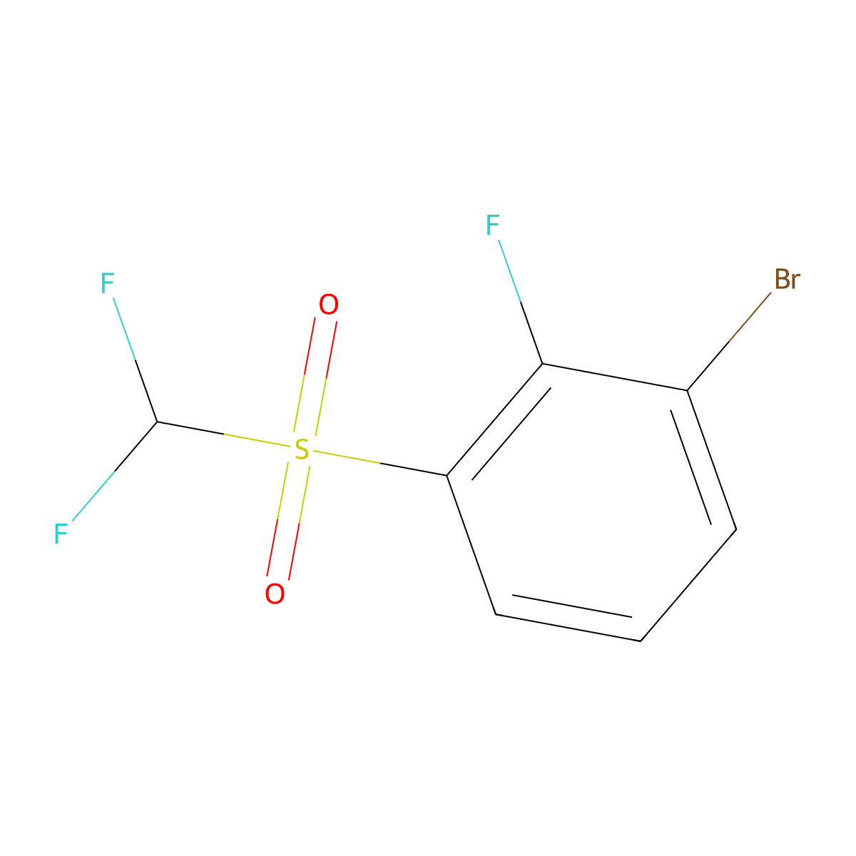 3-Bromo-2-fluorophenyl difluoromethyl sulphone molecular structure, CAS 2091605-97-7