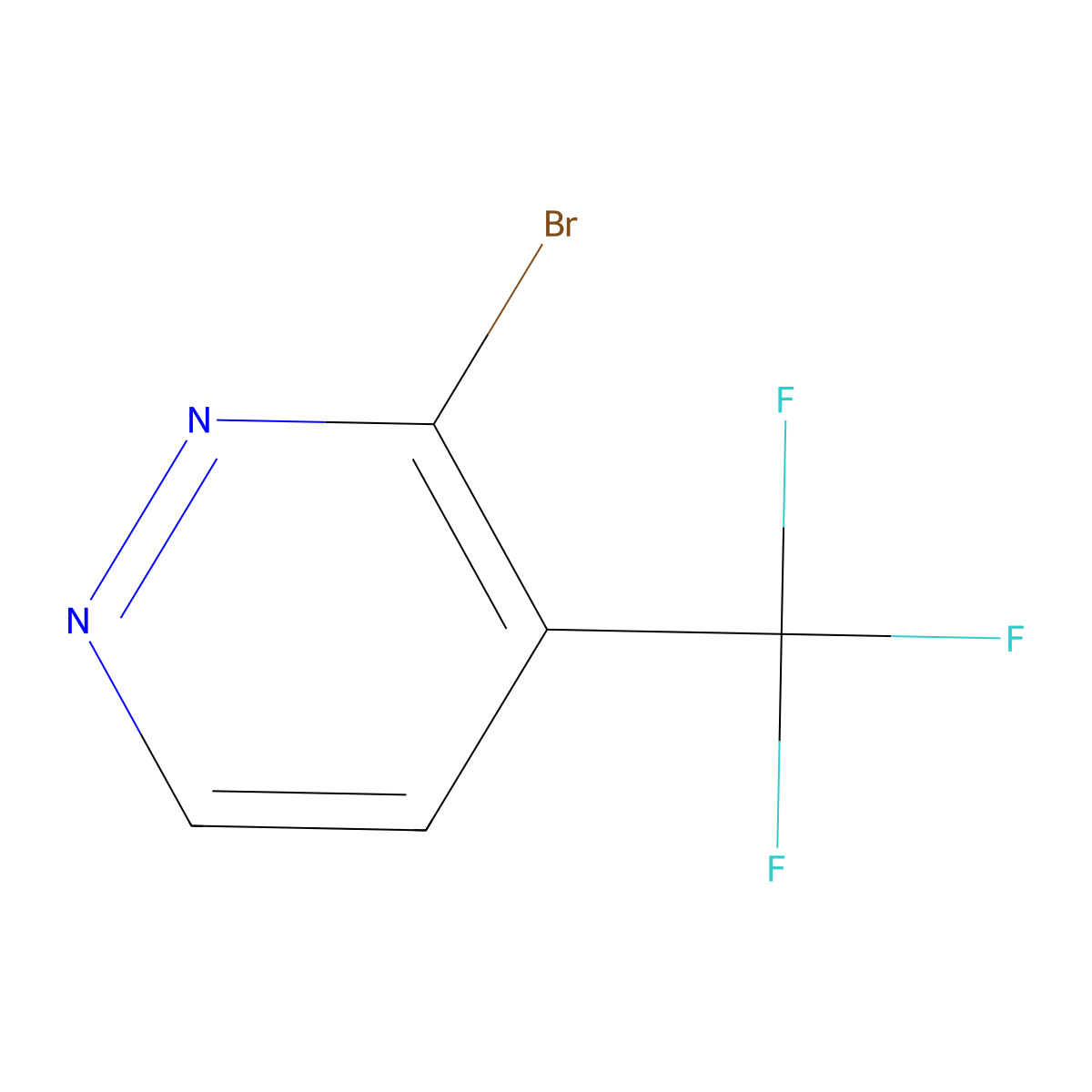 3-Bromo-4-(trifluoromethyl)pyridazine molecular structure, CAS 2091609-24-2
