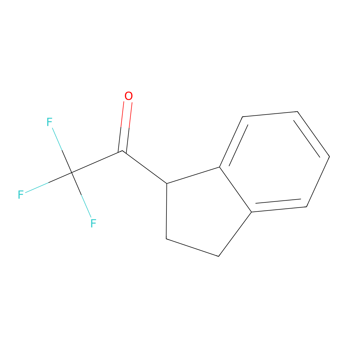 1-(2,3-Dihydro-1h-inden-1-yl)-2,2,2-trifluoroethan-1-one molecular structure, CAS 2091609-69-5
