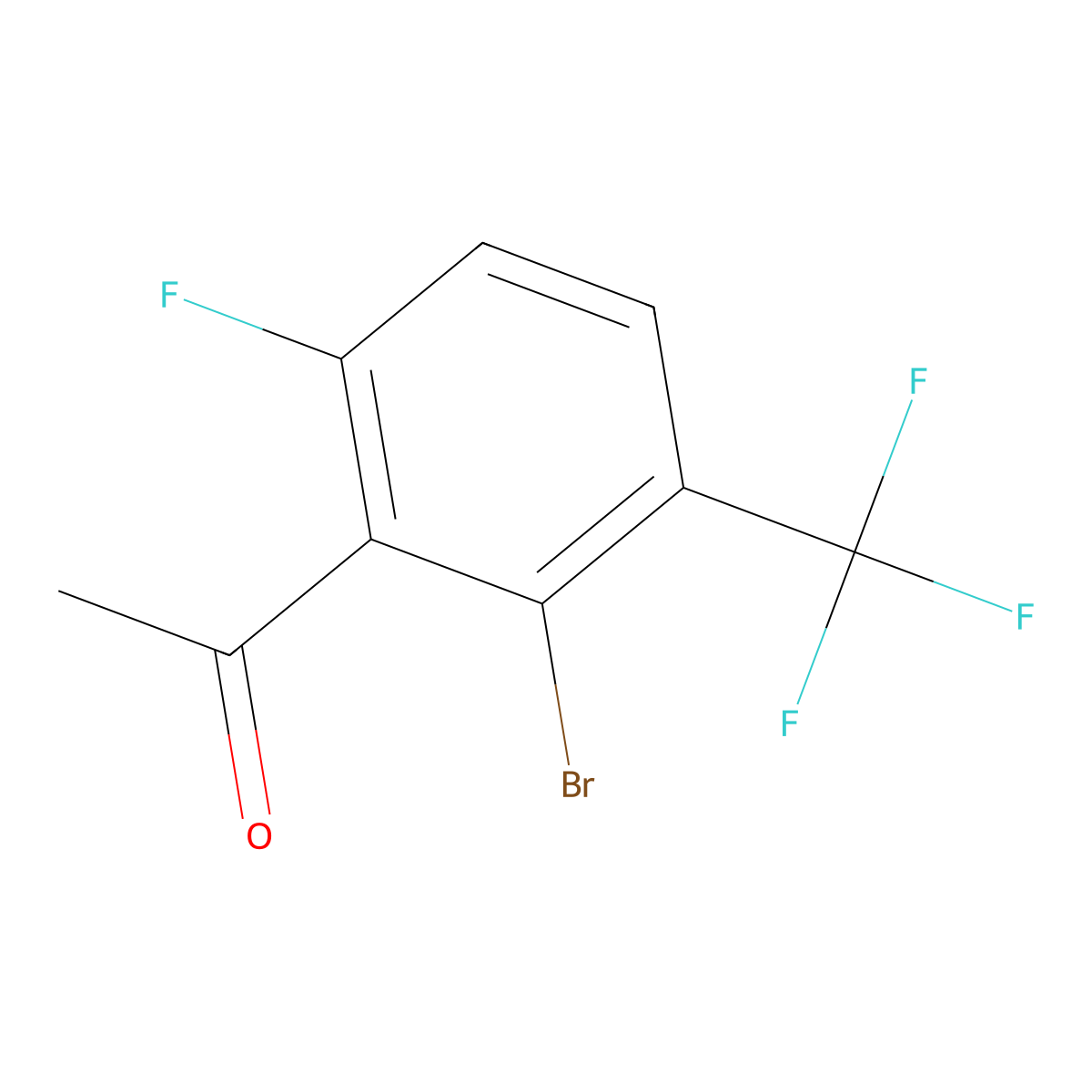 2'-Bromo-6'-fluoro-3'-(trifluoromethyl)acetophenone molecular structure, CAS 2091610-87-4