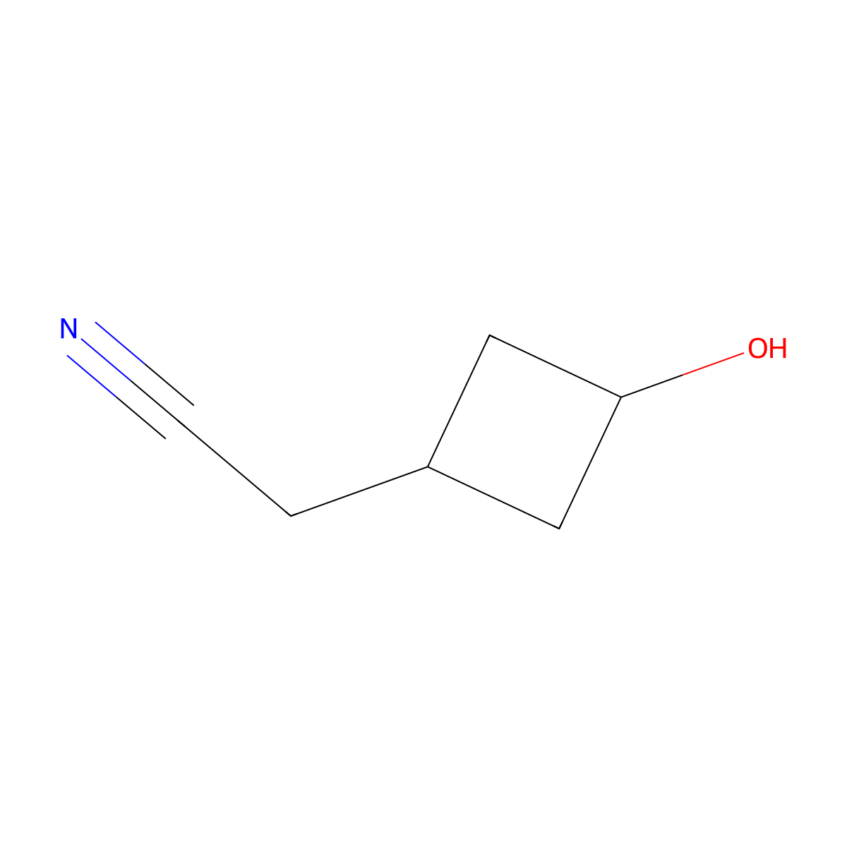 2-(3-Hydroxycyclobutyl)acetonitrile molecular structure, CAS 2091611-11-7