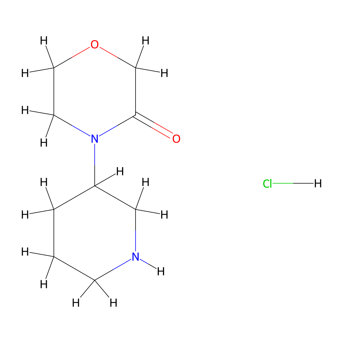 4-(Piperidin-3-yl)morpholin-3-one hydrochloride molecular structure, CAS 2091619-07-5