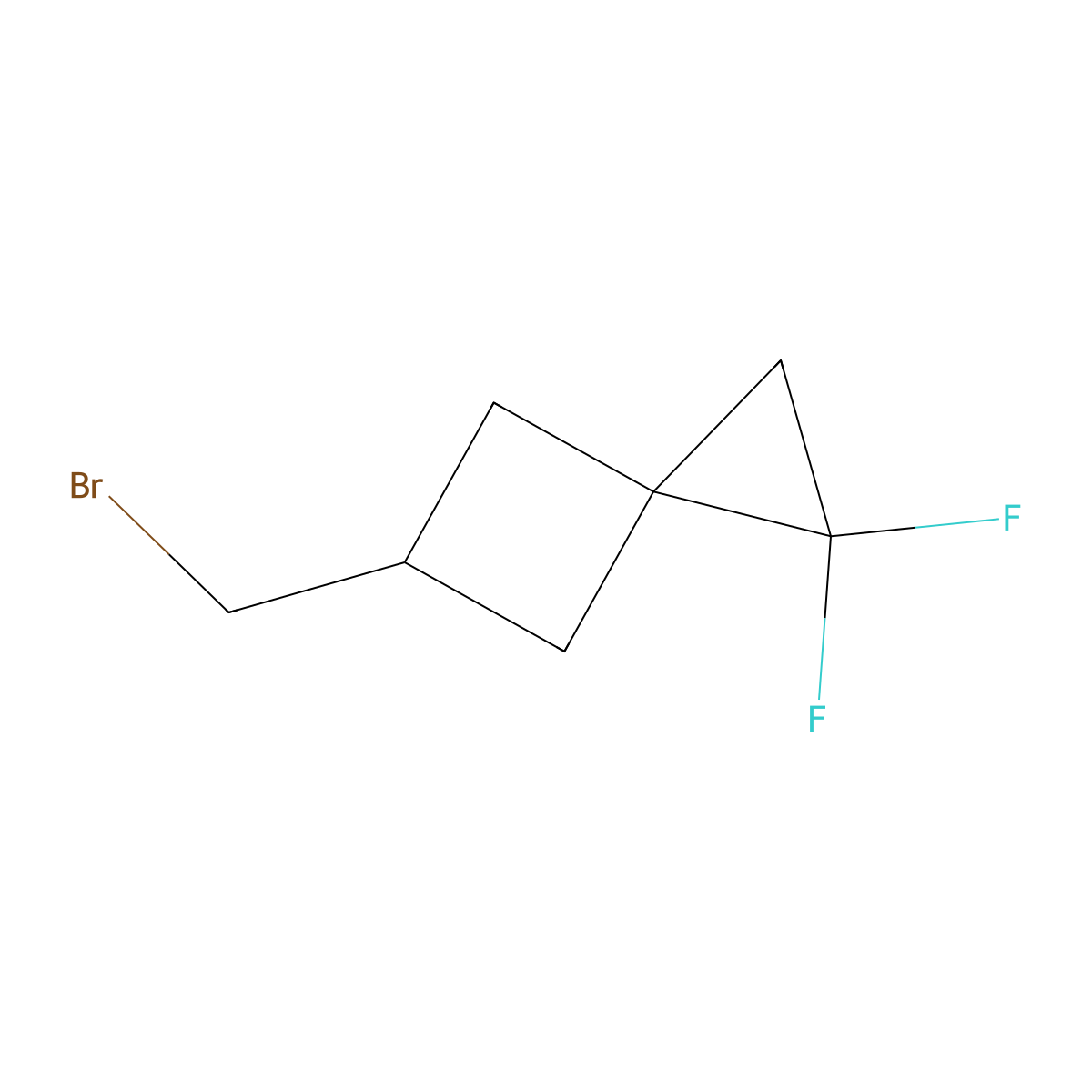 5-(Bromomethyl)-1,1-difluorospiro[2.3]hexane molecular structure, CAS 2091619-22-4