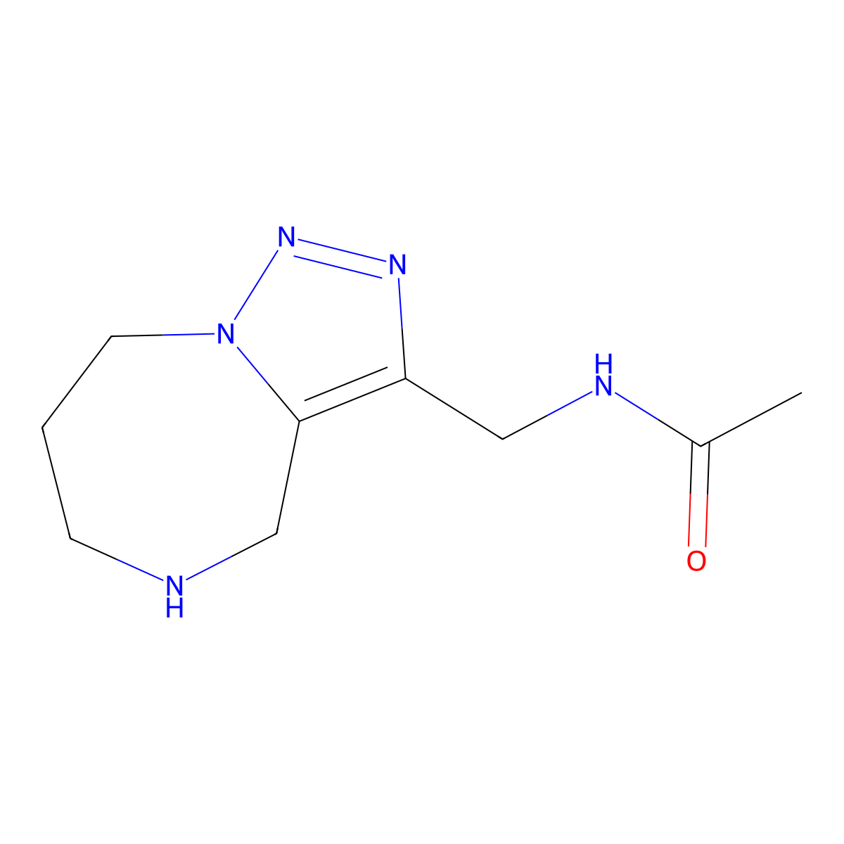 N-((5,6,7,8-Tetrahydro-4H-[1,2,3]Triazolo[1,5-A][1,4]Diazepin-3-Yl)Methyl)Acetamide molecular structure, CAS 2091619-50-8