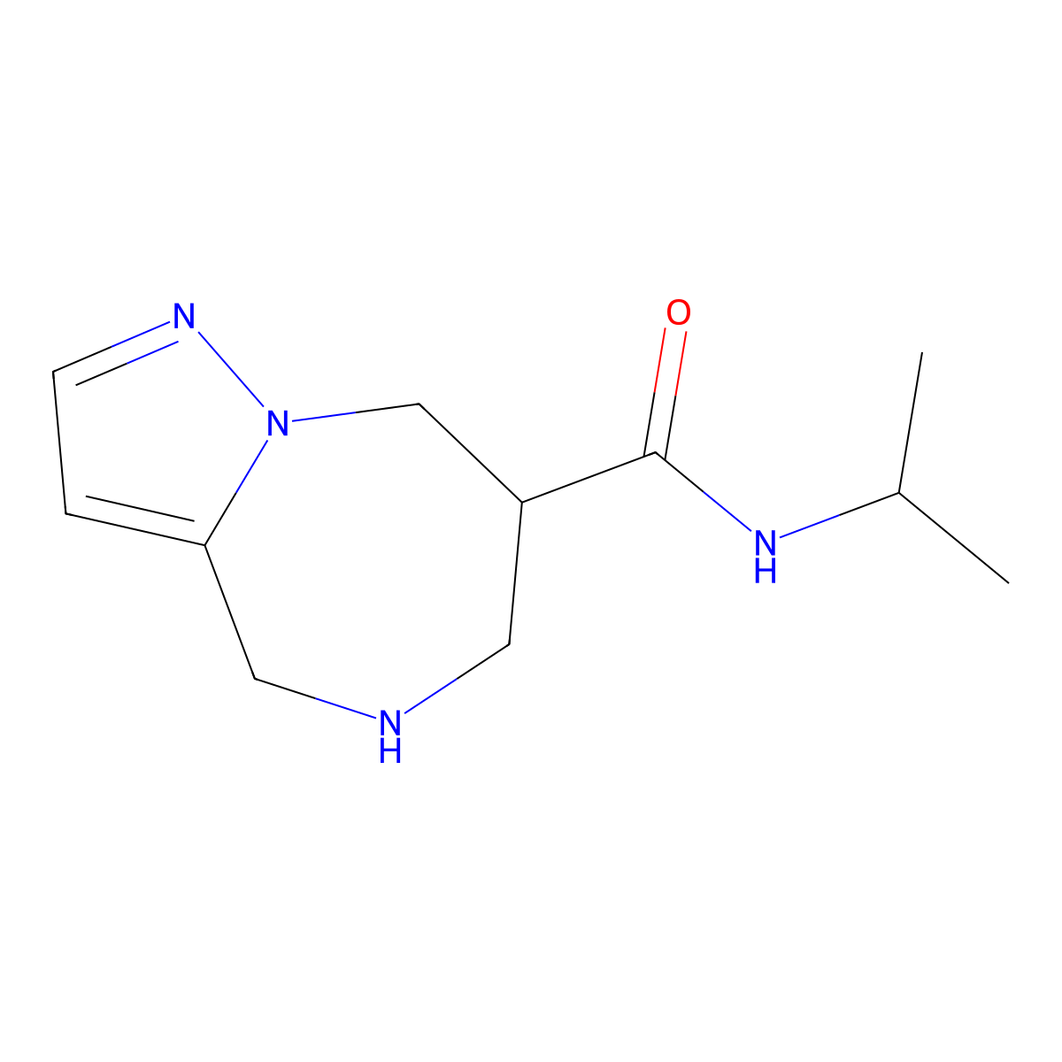 N-Isopropyl-5,6,7,8-Tetrahydro-4H-Pyrazolo[1,5-A][1,4]Diazepine-7-Carboxamide molecular structure, CAS 2091619-58-6