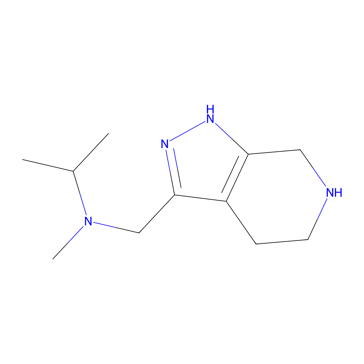 N-Methyl-N-((4,5,6,7-Tetrahydro-1H-Pyrazolo[3,4-C]Pyridin-3-Yl)Methyl)Propan-2-Amine molecular structure, CAS 2091622-16-9