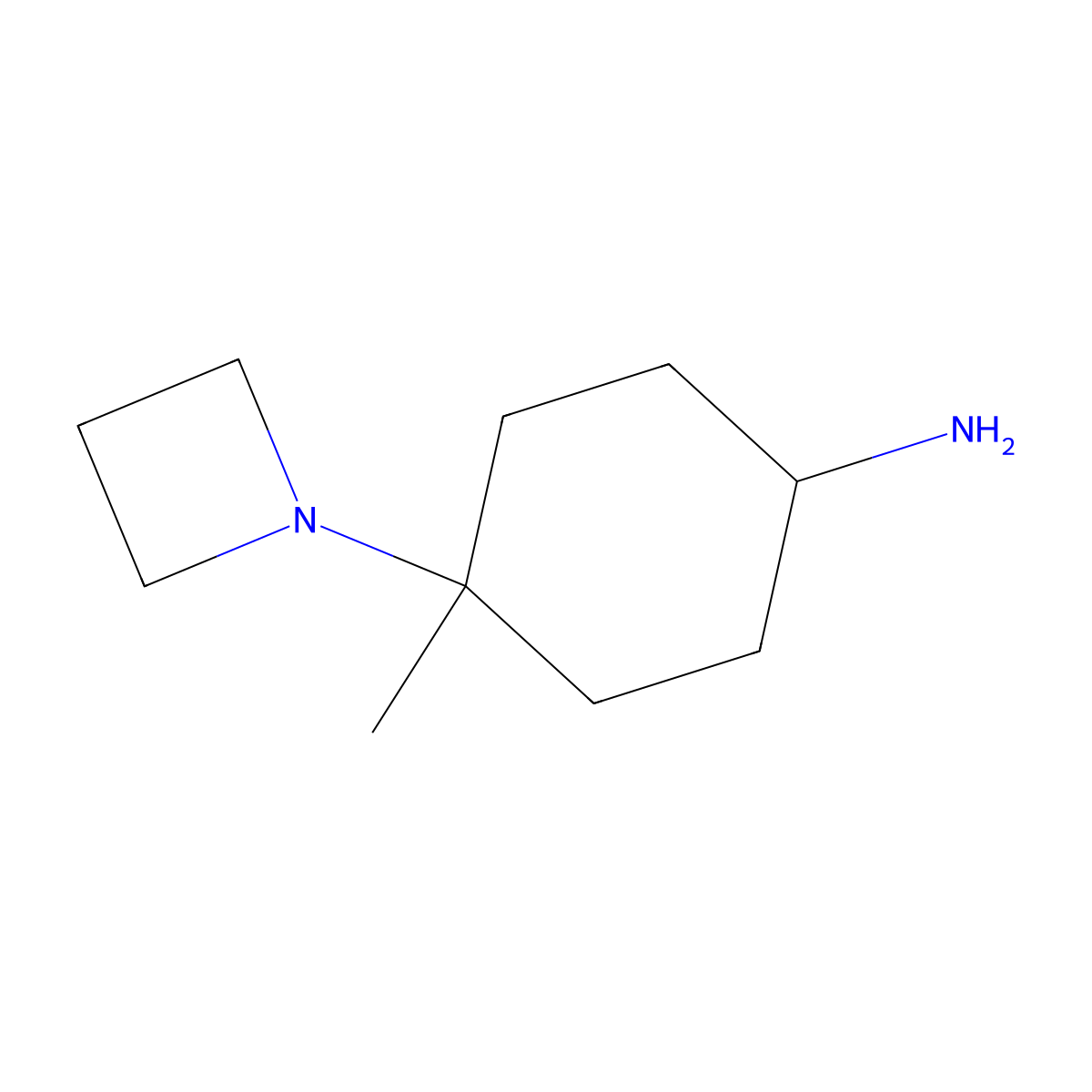 4-(Azetidin-1-yl)-4-methylcyclohexan-1-amine molecular structure, CAS 2091623-08-2