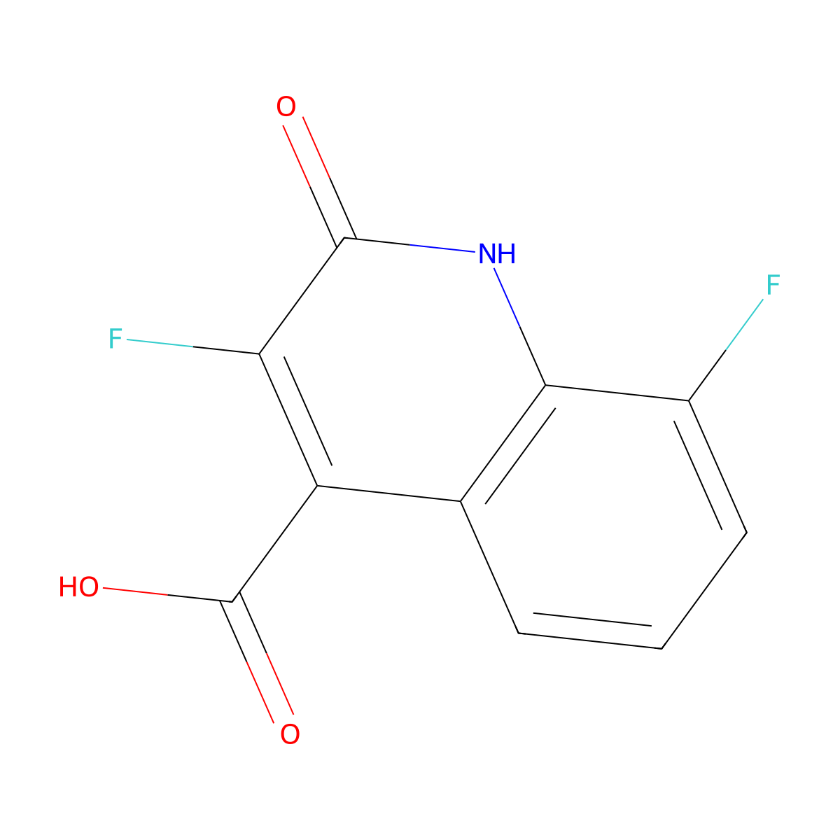 3,8-Difluoro-2-oxo-1,2-dihydroquinoline-4-carboxylic acid molecular structure, CAS 2091624-96-1