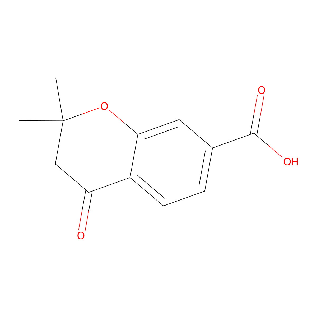 2,2-Dimethyl-4-oxochroman-7-carboxylic Acid molecular structure, CAS 2091625-58-8