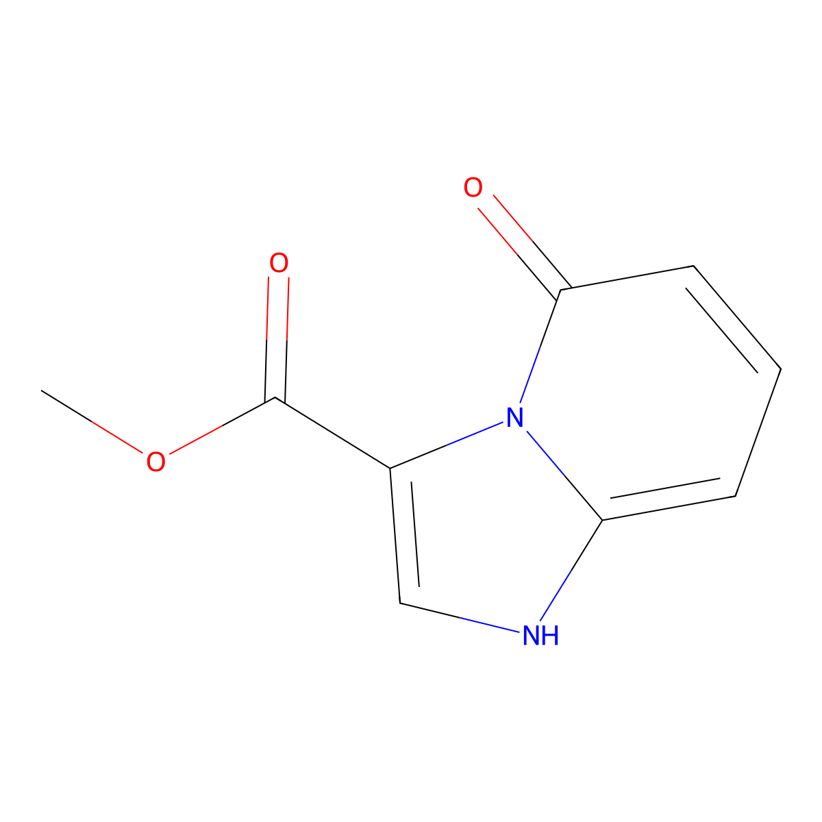 Methyl 5-hydroxyimidazo[1,2-a]pyridine-3-carboxylate molecular structure, CAS 2091629-84-2