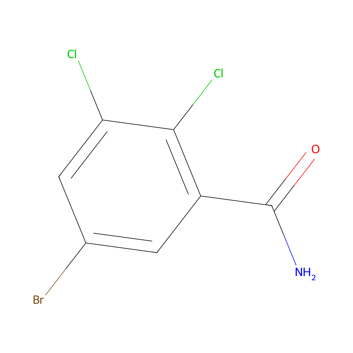 5-Bromo-2,3-dichlorobenzamide molecular structure, CAS 2091630-27-0