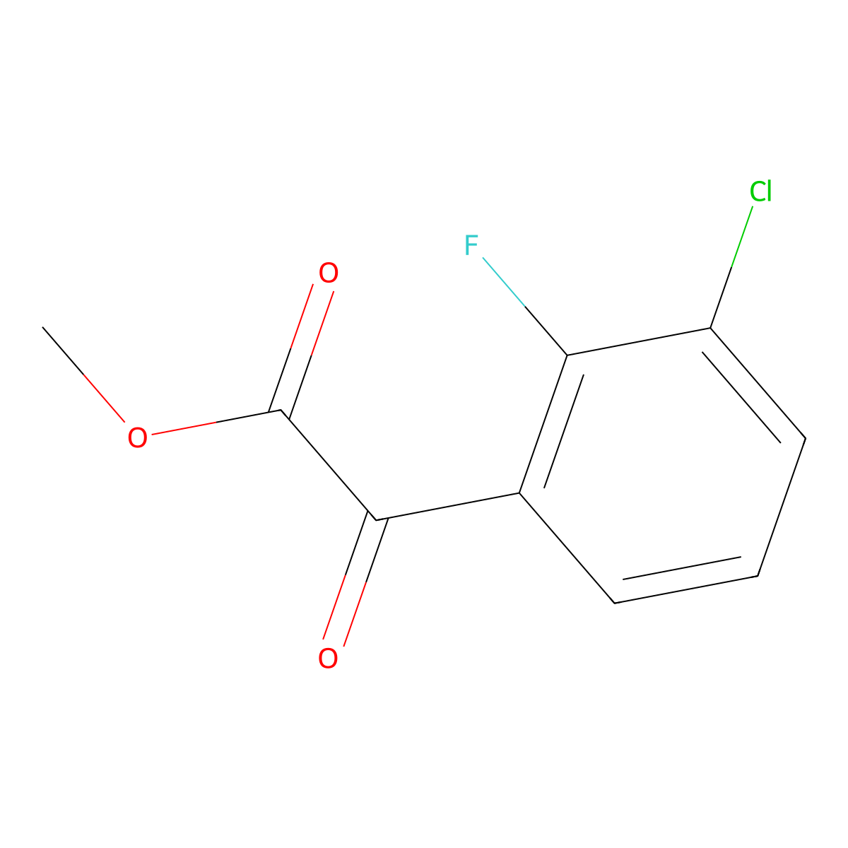 Methyl 3-chloro-2-fluoro-alpha-oxobenZeneacetate molecular structure, CAS 2091630-84-9