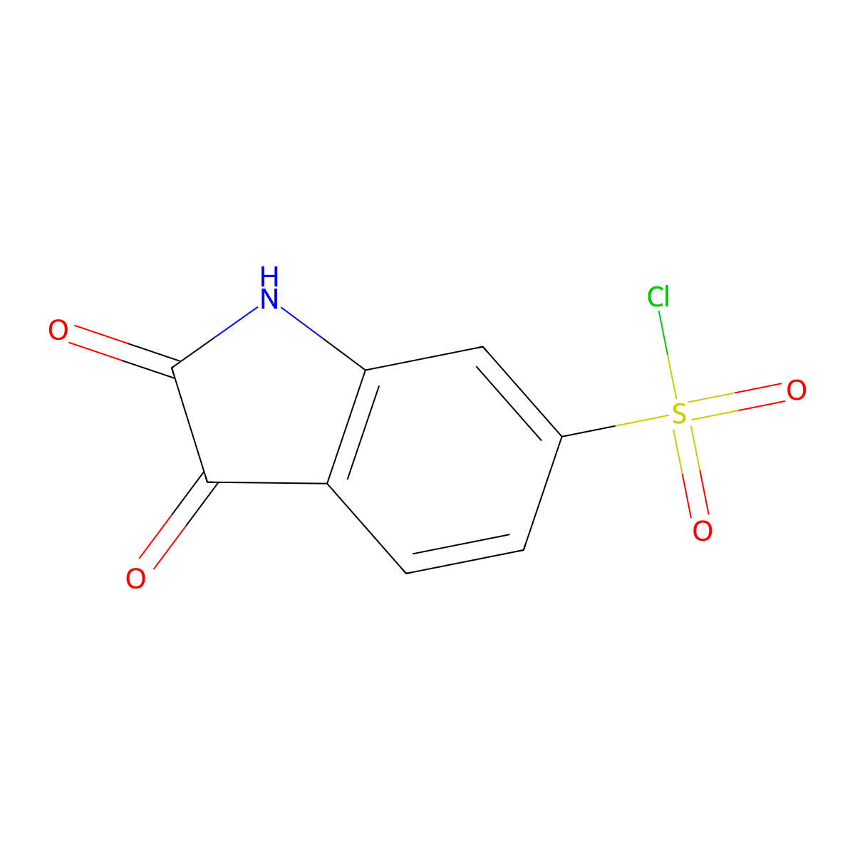 2,3-Dioxo-2,3-dihydro-1H-indole-6-sulfonyl chloride molecular structure, CAS 2091631-12-6