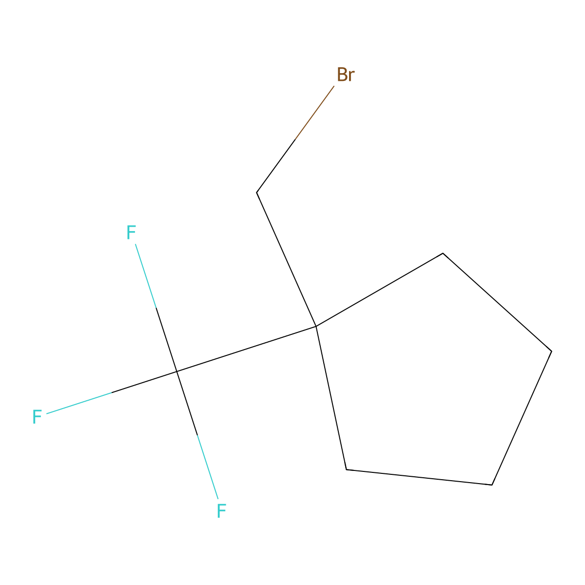1-(Bromomethyl)-1-(trifluoromethyl)cyclopentane molecular structure, CAS 2091636-18-7