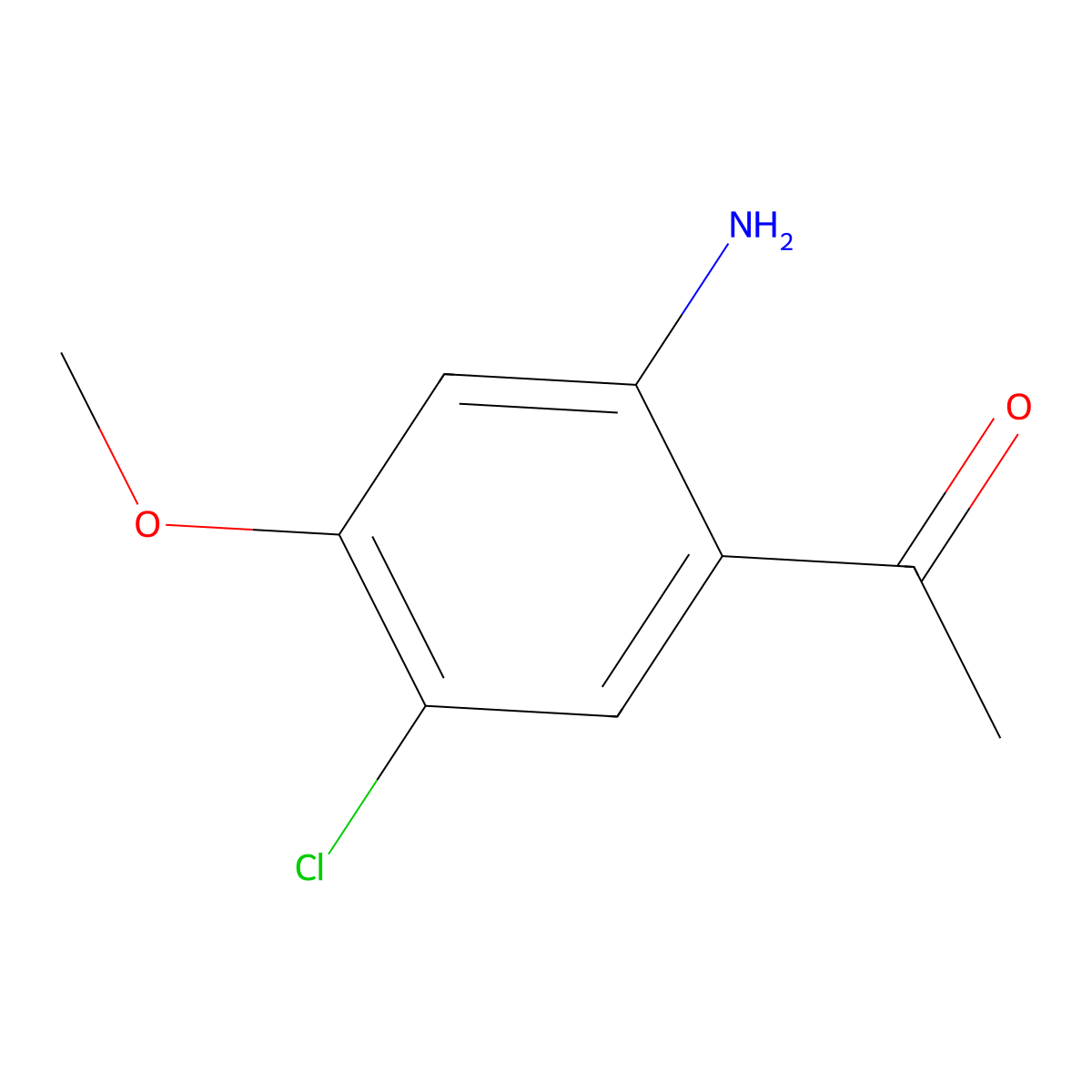 1-(2-Amino-5-chloro-4-methoxyphenyl)ethan-1-one molecular structure, CAS 2091637-75-9