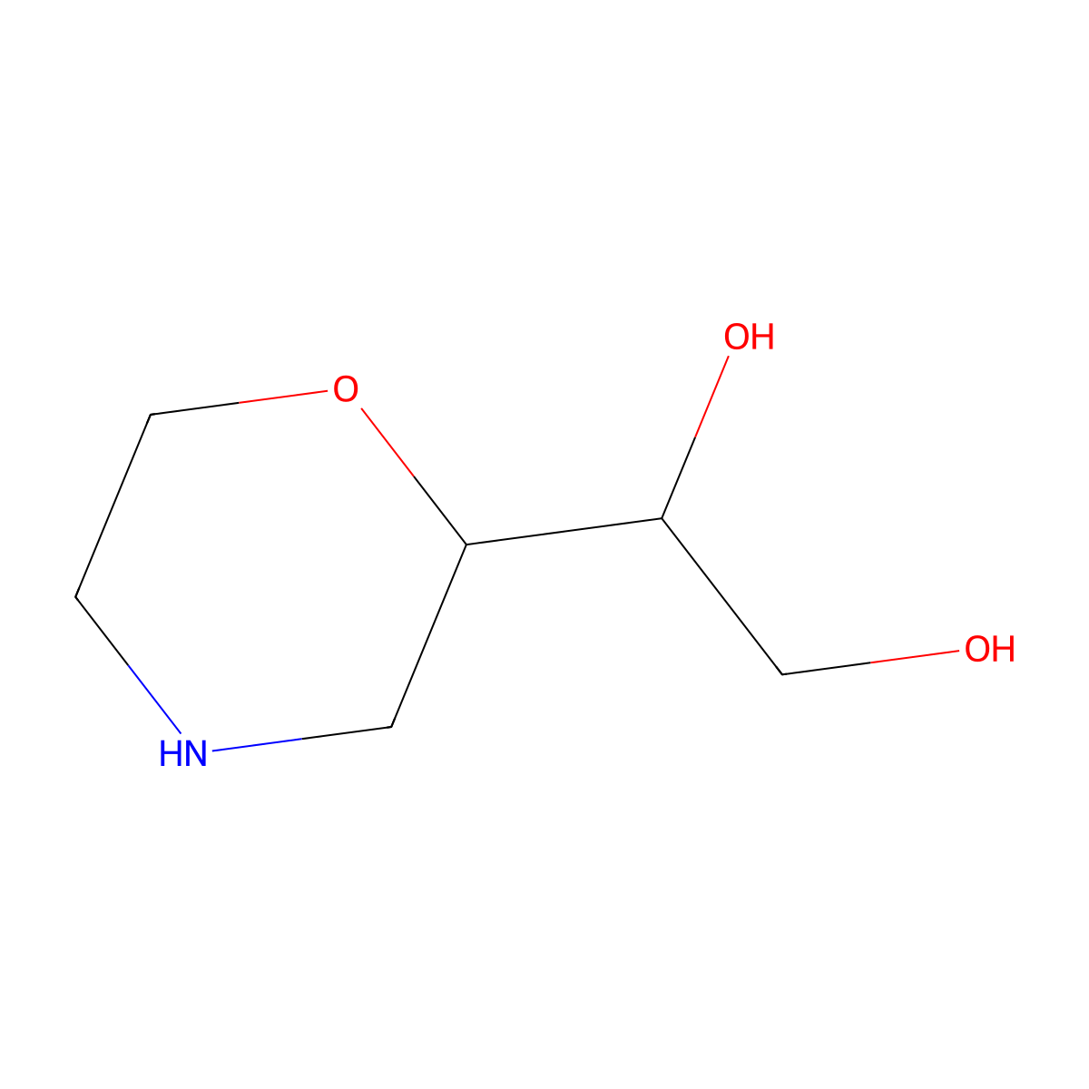 1-(Morpholin-2-yl)ethane-1,2-diol molecular structure, CAS 2091640-06-9