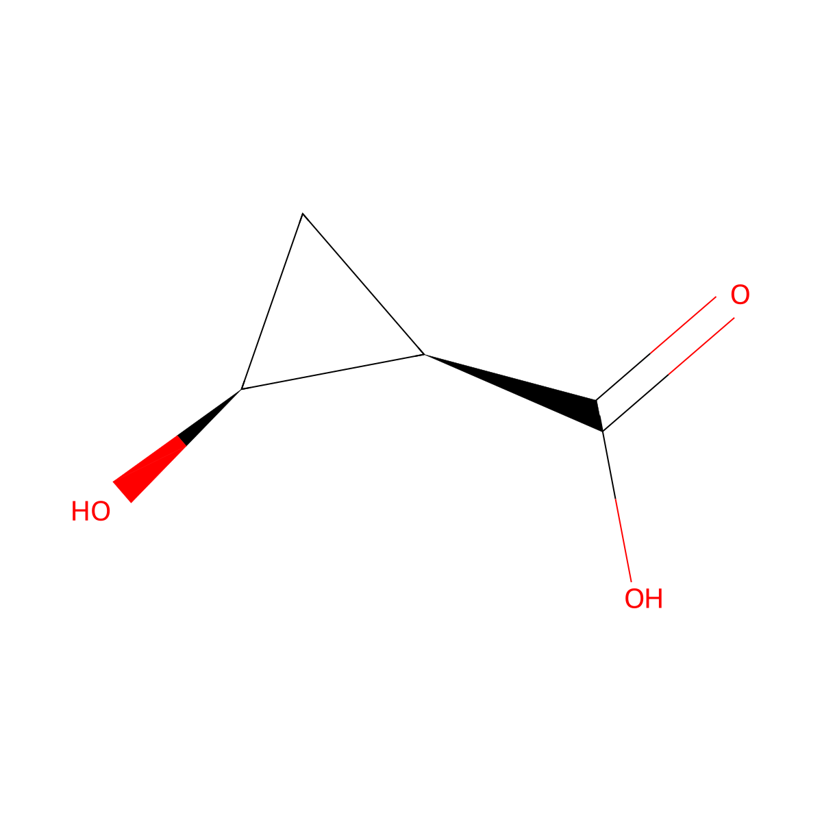 cis-(1R,2S)-2-hydroxycyclopropane-1-carboxylic acid molecular structure, CAS 2091651-29-3