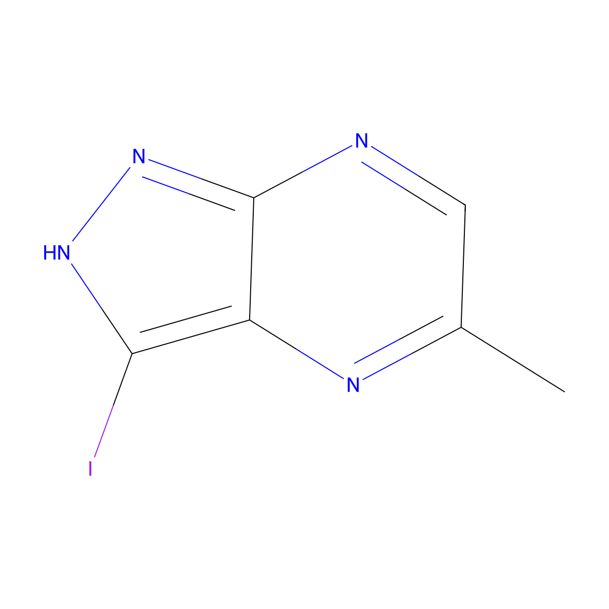 3-Iodo-5-methyl-1H-pyrazolo[3,4-b]pyrazine molecular structure, CAS 2091651-81-7