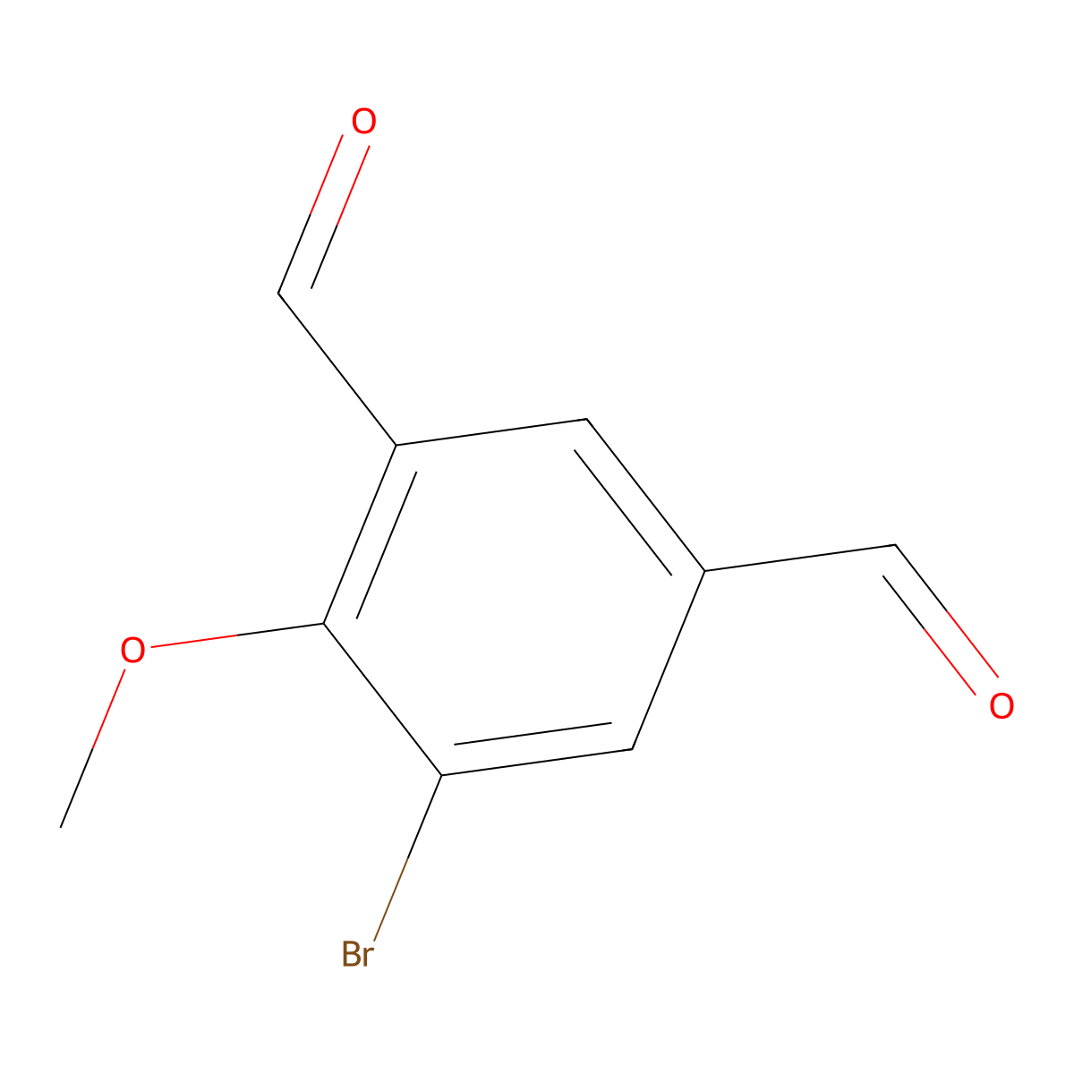 5-Bromo-4-methoxyisophthalaldehyde molecular structure, CAS 2091652-66-1