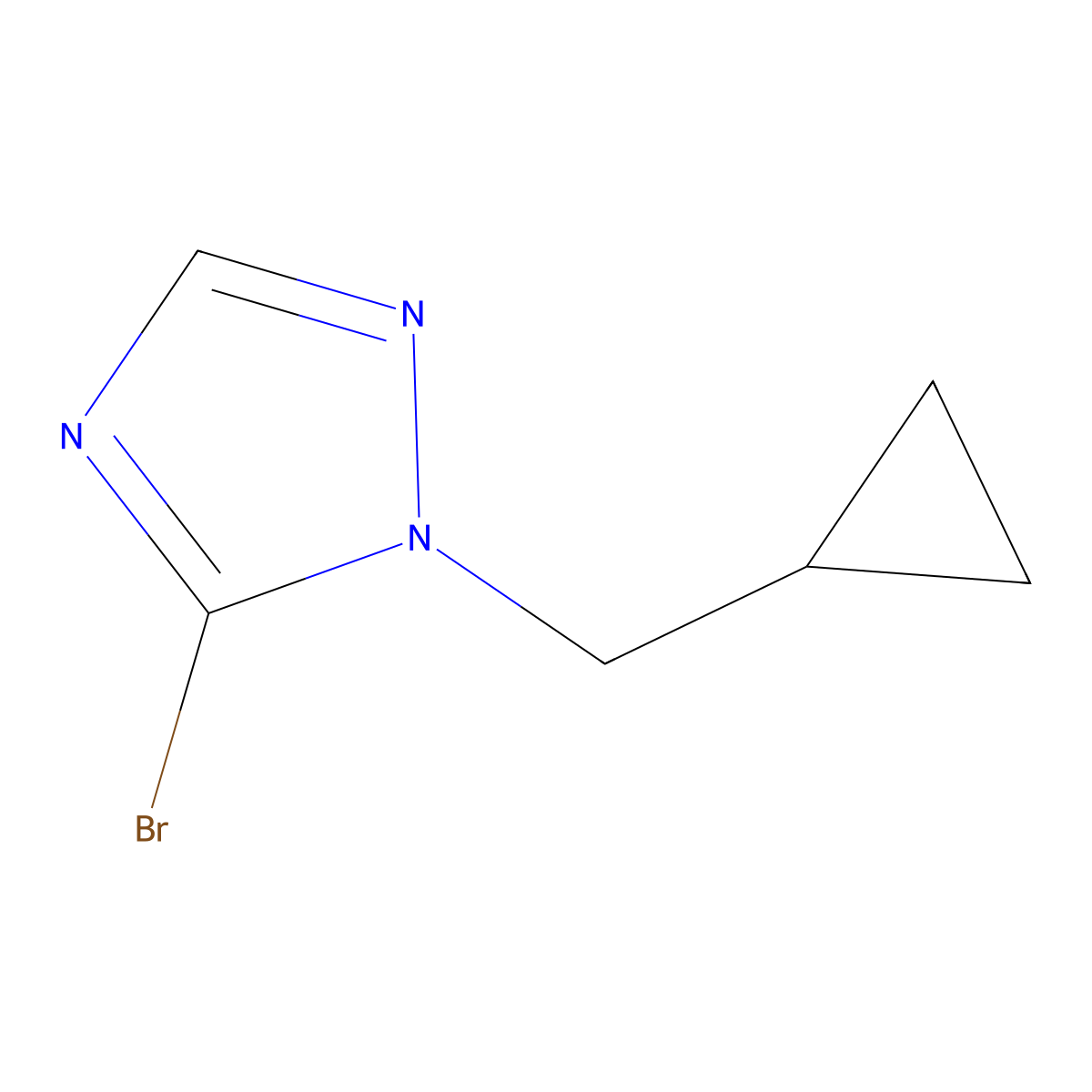 5-bromo-1-(cyclopropylmethyl)-1H-1,2,4-triazole molecular structure, CAS 2091652-88-7