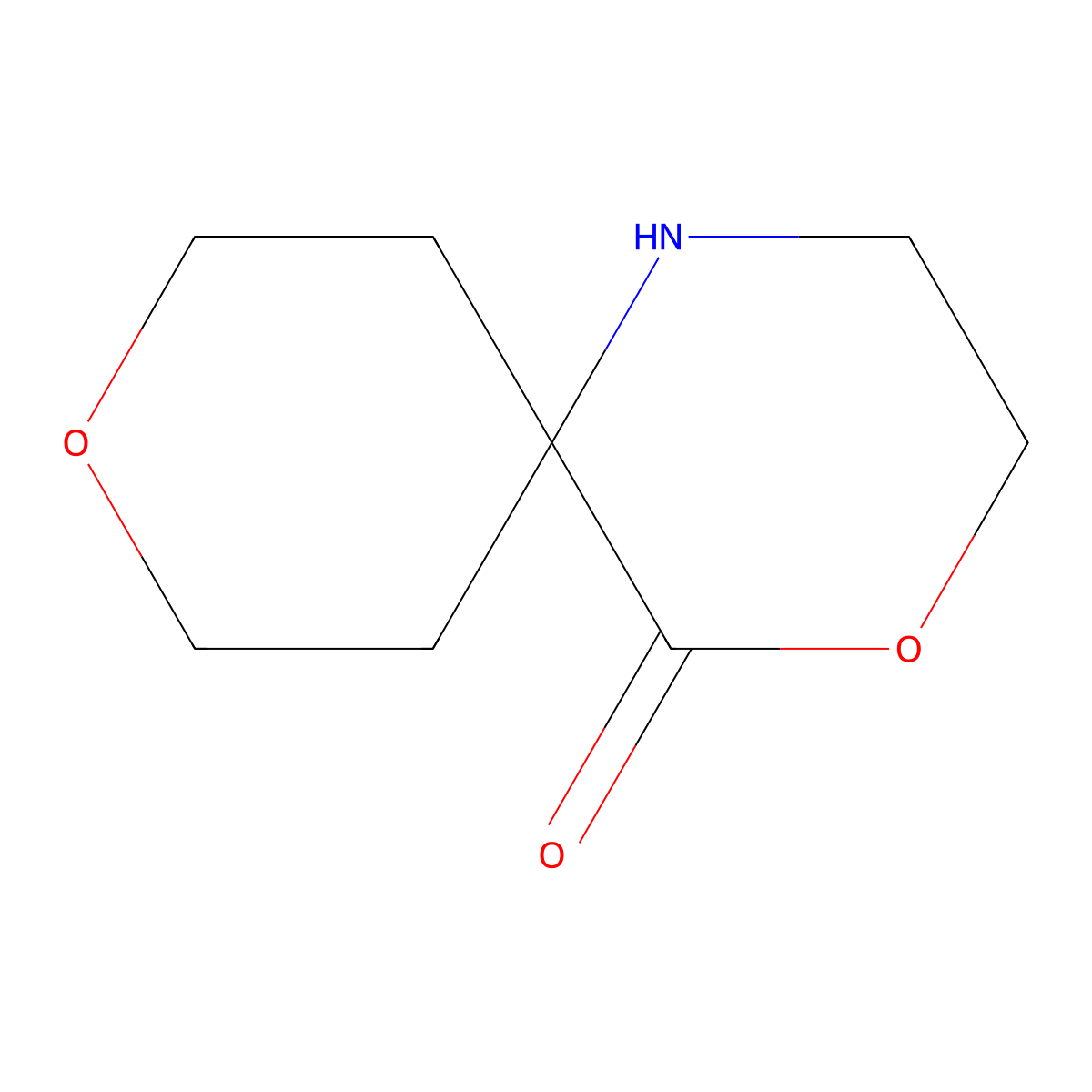 4,9-Dioxa-1-azaspiro[5.5]undecan-5-one molecular structure, CAS 2091653-01-7