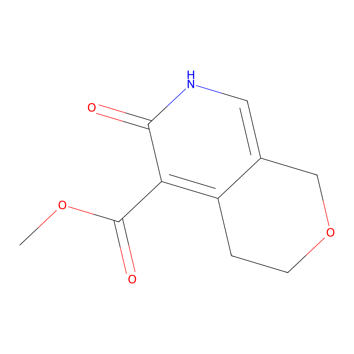 methyl 6-oxo-1H,3H,4H,6H,7H-pyrano[3,4-c]pyridine-5-carboxylate molecular structure, CAS 2091656-37-8