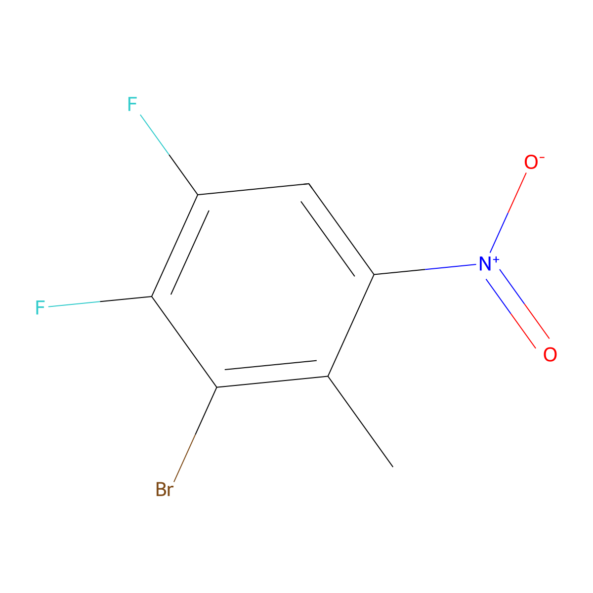 3-Bromo-1,2-difluoro-4-methyl-5-nitrobenzene molecular structure, CAS 2091666-21-4