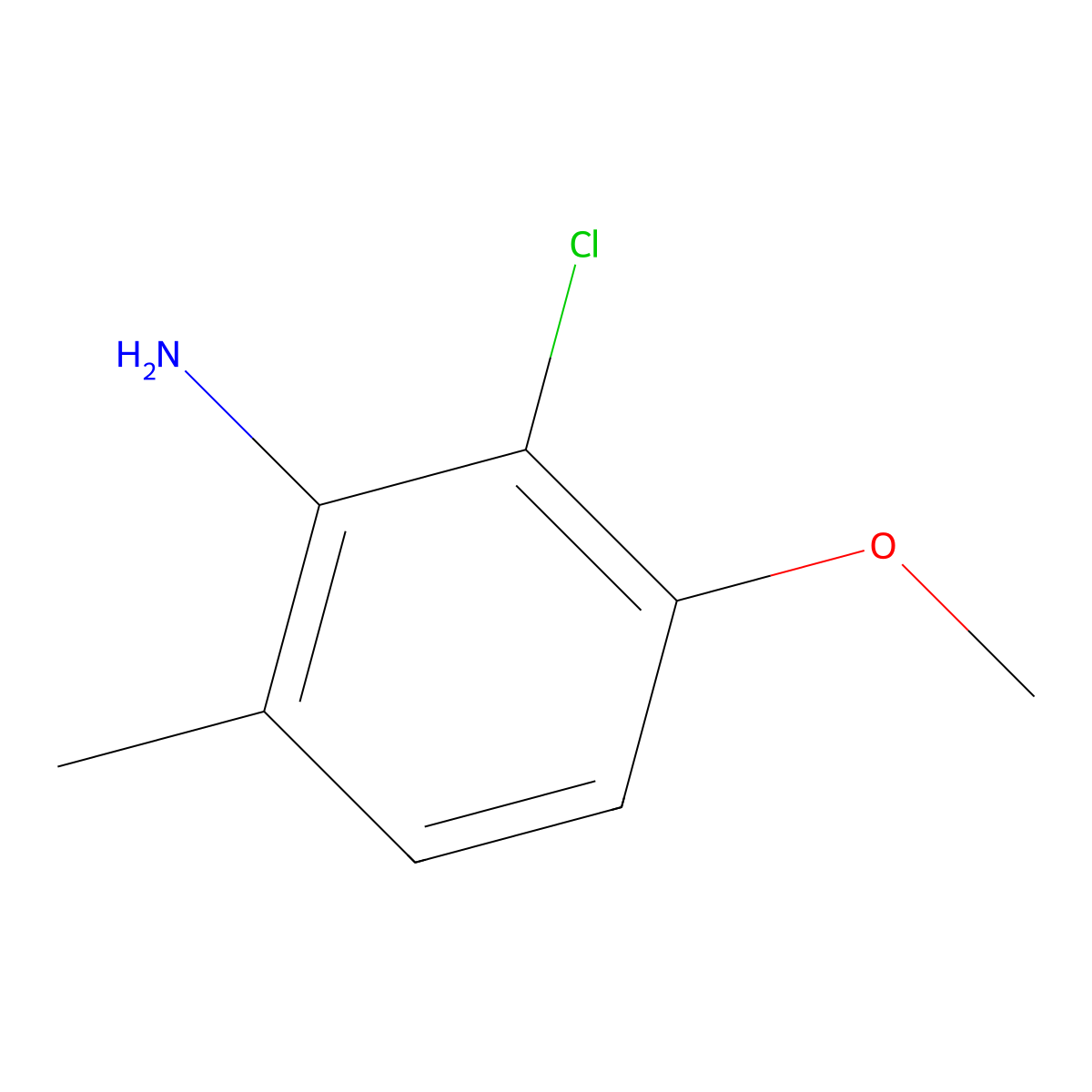 2-Chloro-3-methoxy-6-methylaniline molecular structure, CAS 2091671-29-1