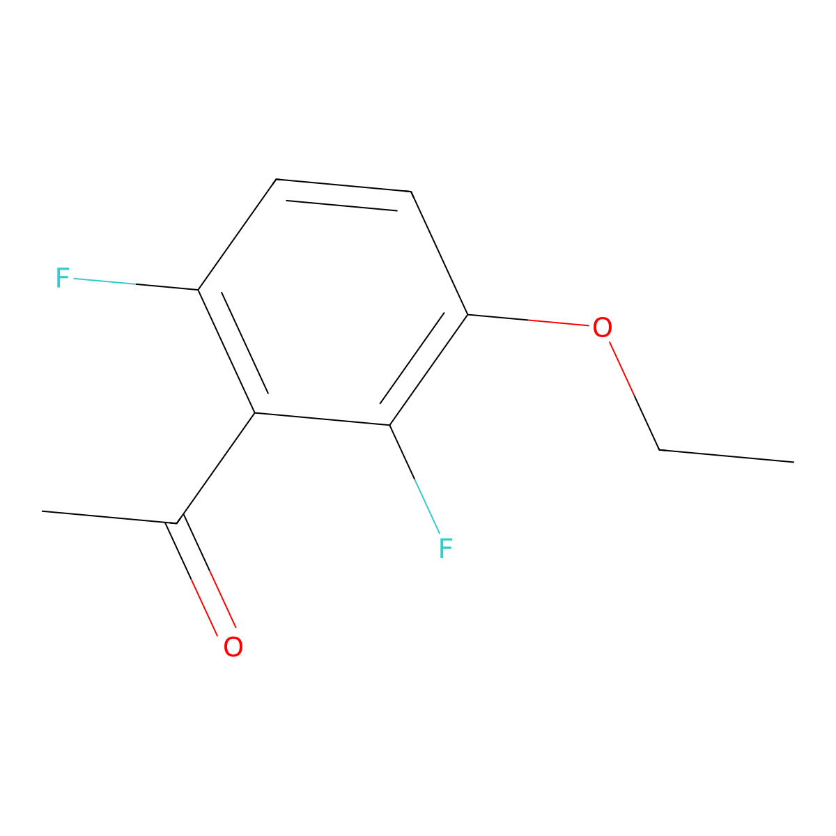 1-(3-Ethoxy-2,6-difluorophenyl)ethanone molecular structure, CAS 2091676-07-0