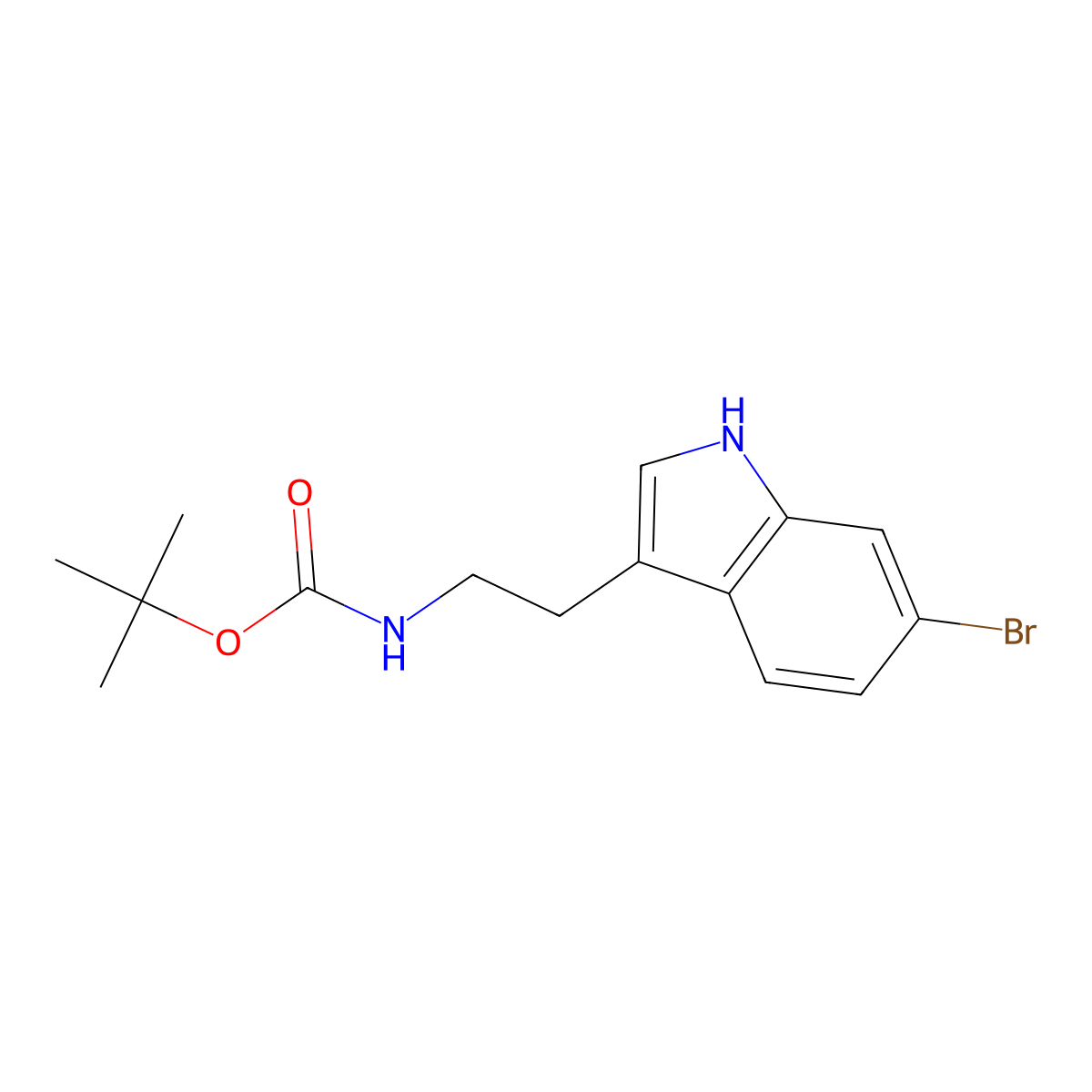 N-Boc-6-bromo-1H-indole-3-ethanamine molecular structure, CAS 209168-88-7