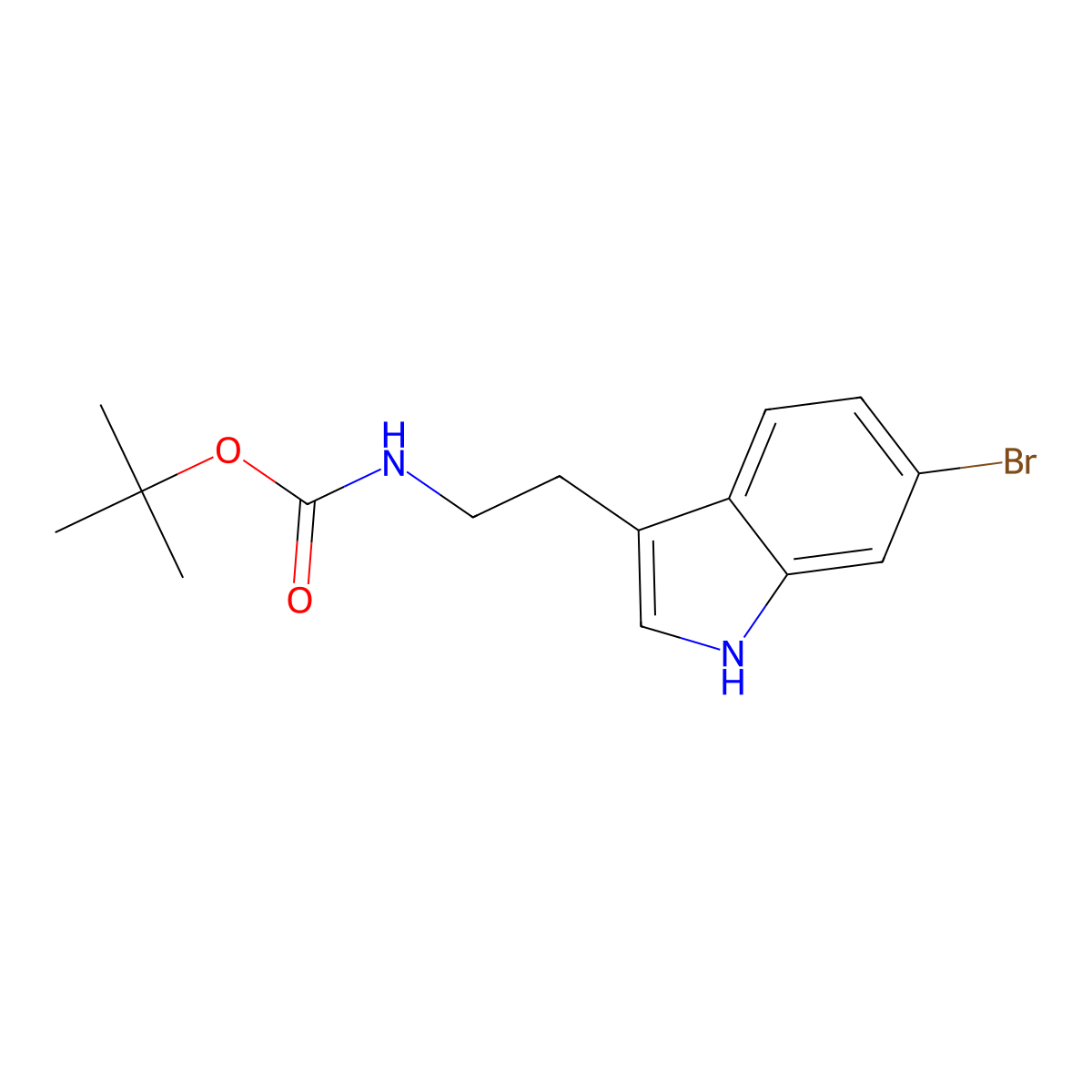 N-Boc-6-bromo-1H-indole-3-ethanamine molecular structure, CAS 209168-88-7
