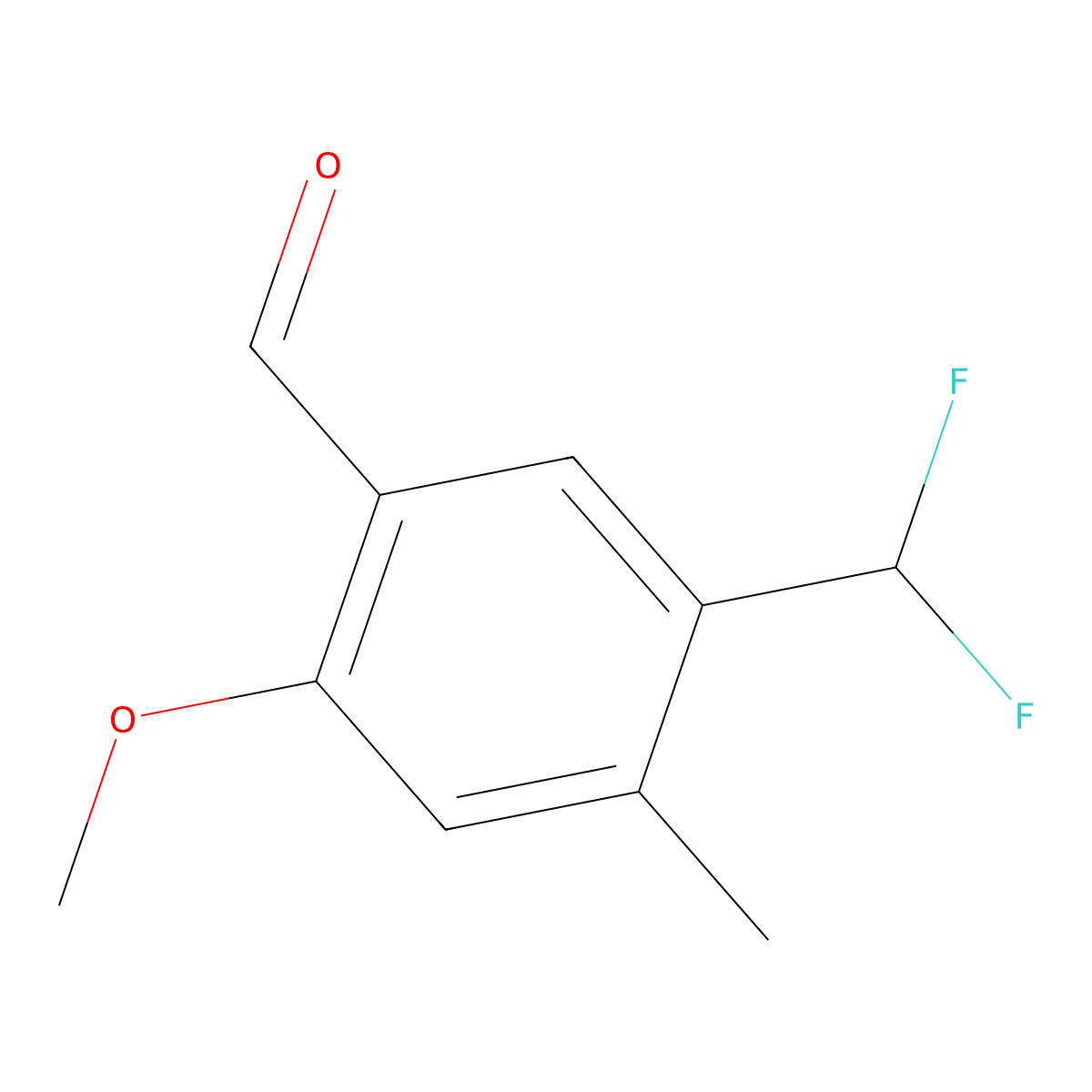 5-(Difluoromethyl)-2-methoxy-4-methylbenzaldehyde molecular structure, CAS 2091682-30-1