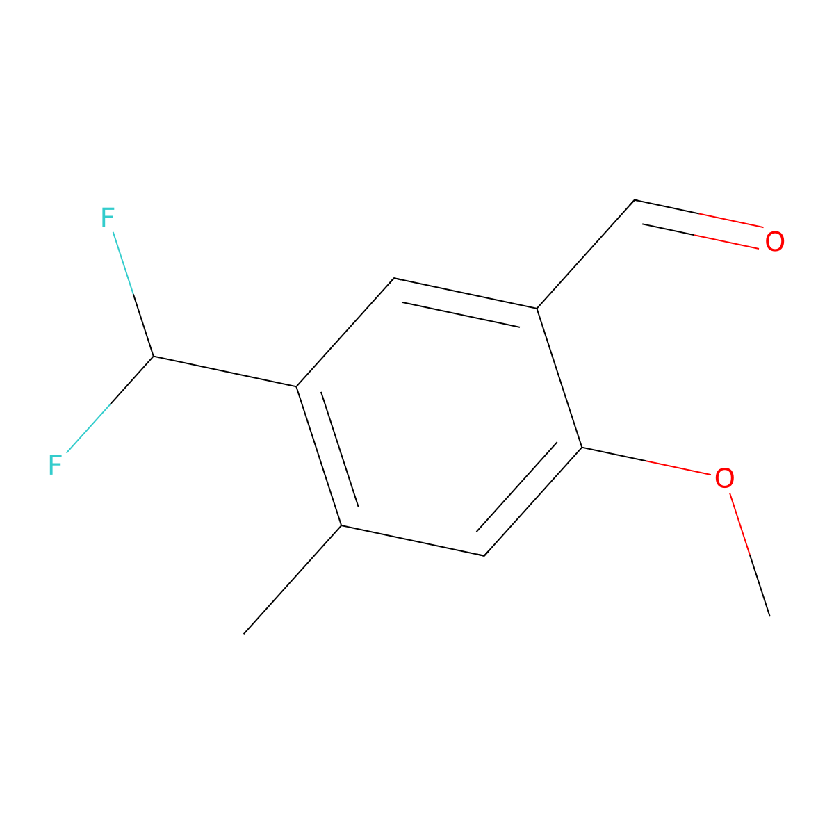 5-(Difluoromethyl)-2-methoxy-4-methylbenzaldehyde molecular structure, CAS 2091682-30-1