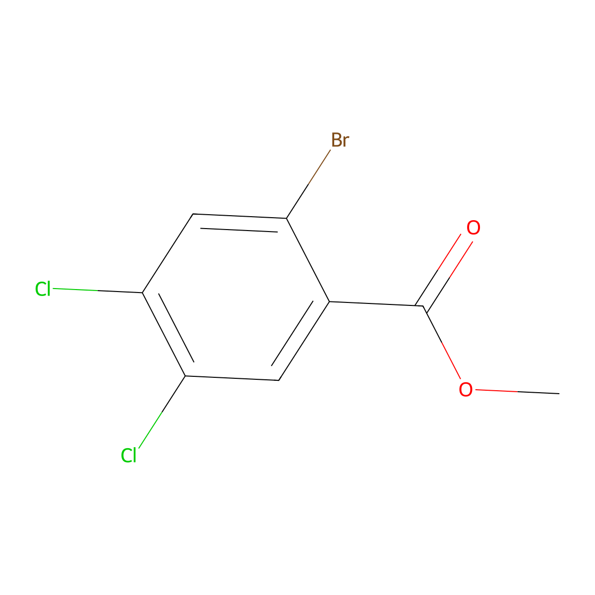 Methyl 2-bromo-4,5-dichlorobenzoate molecular structure, CAS 2091686-17-6