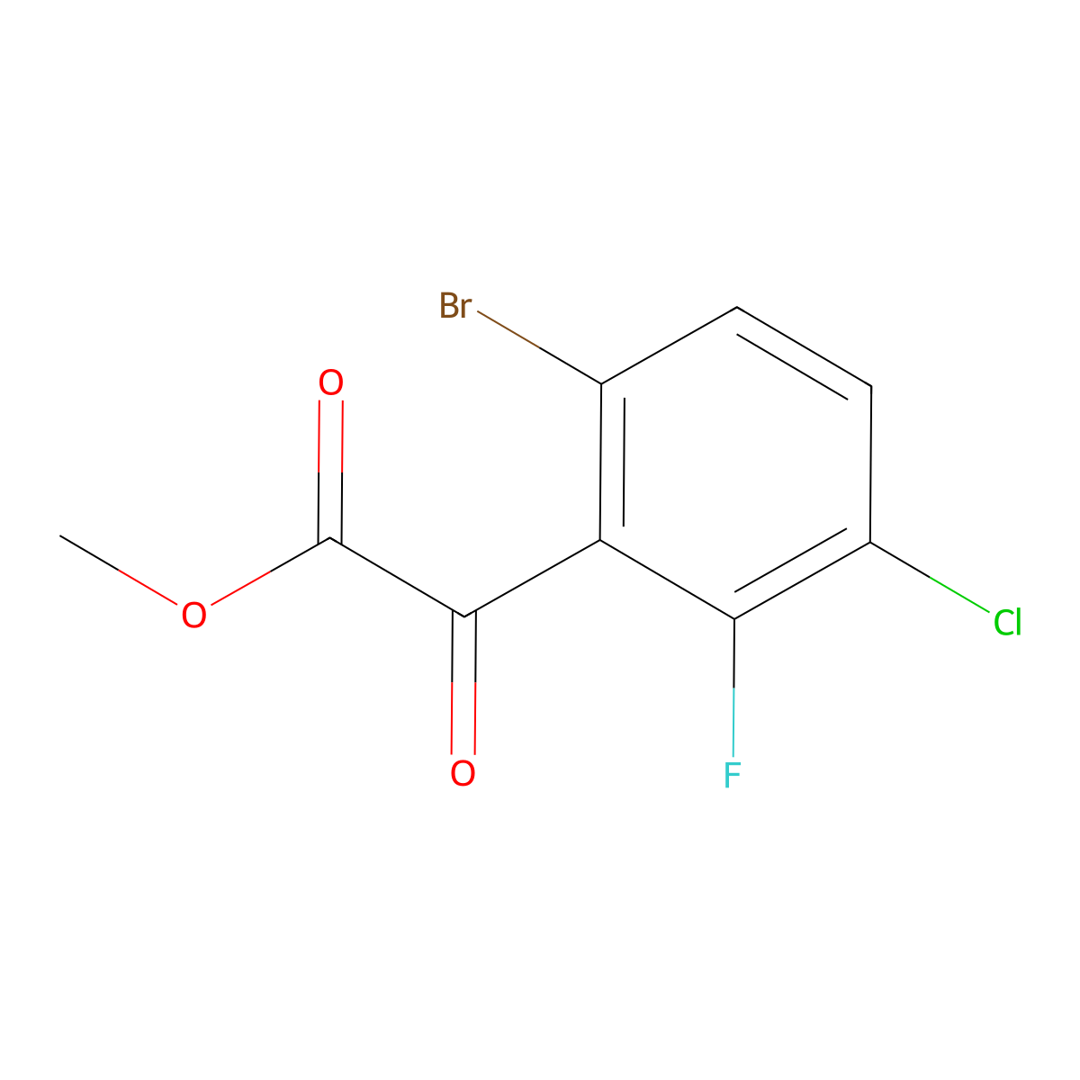 Methyl 6-bromo-3-chloro-2-fluoro-alpha-oxobenZeneacetate molecular structure, CAS 2091687-51-1