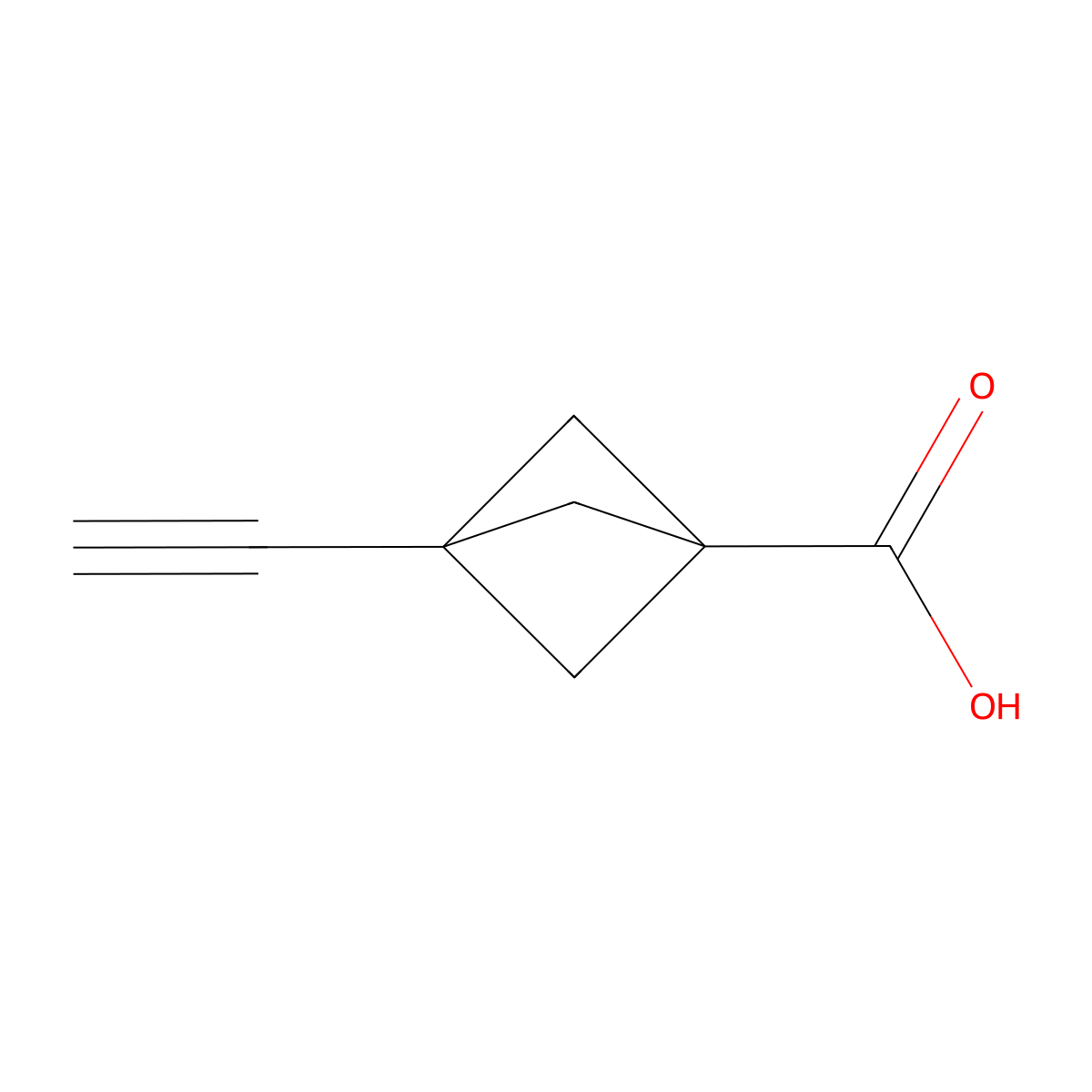 3-Ethynylbicyclo[1.1.1]pentane-1-carboxylic acid molecular structure, CAS 2091699-63-5