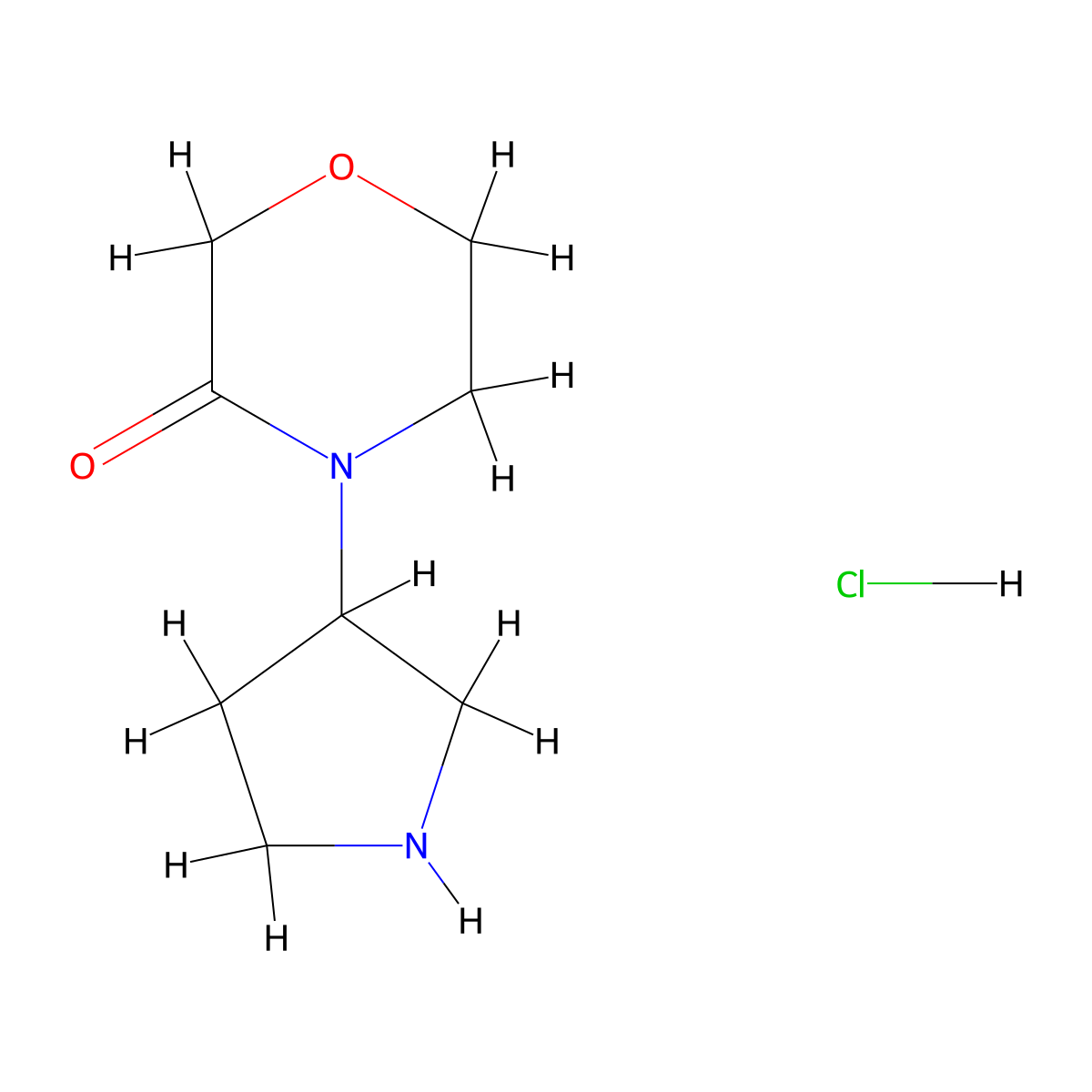 4-(Pyrrolidin-3-yl)morpholin-3-one hydrochloride molecular structure, CAS 2091705-16-5