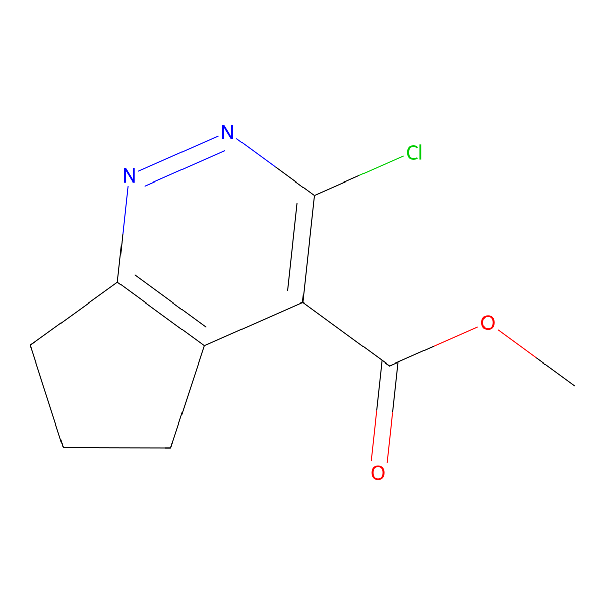 methyl 3-chloro-5H,6H,7H-cyclopenta[c]pyridazine-4-carboxylate molecular structure, CAS 2091710-34-6