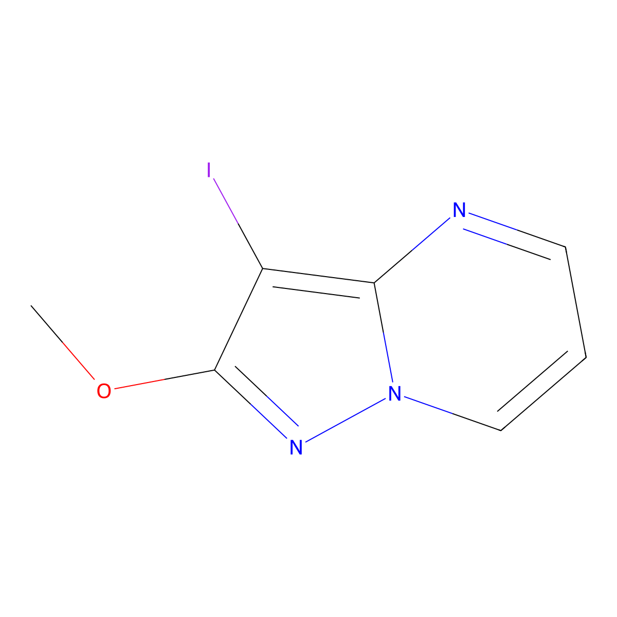 3-Iodo-2-methoxypyrazolo[1,5-a]pyrimidine molecular structure, CAS 2091711-35-0