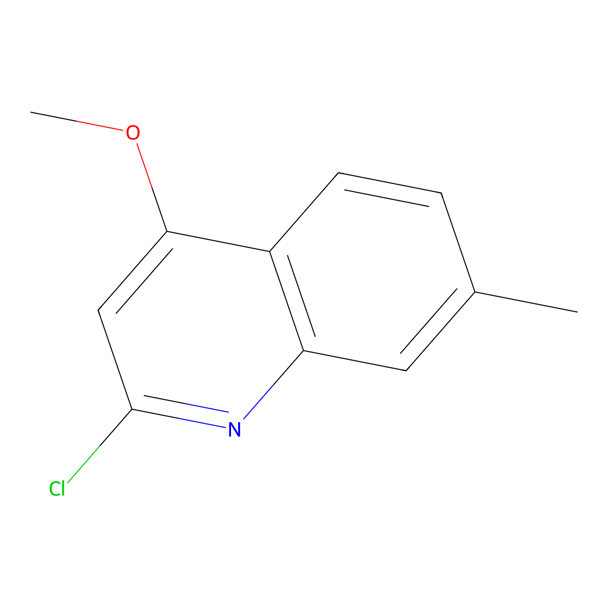2-Chloro-4-methoxy-7-methylquinoline molecular structure, CAS 2091711-78-1
