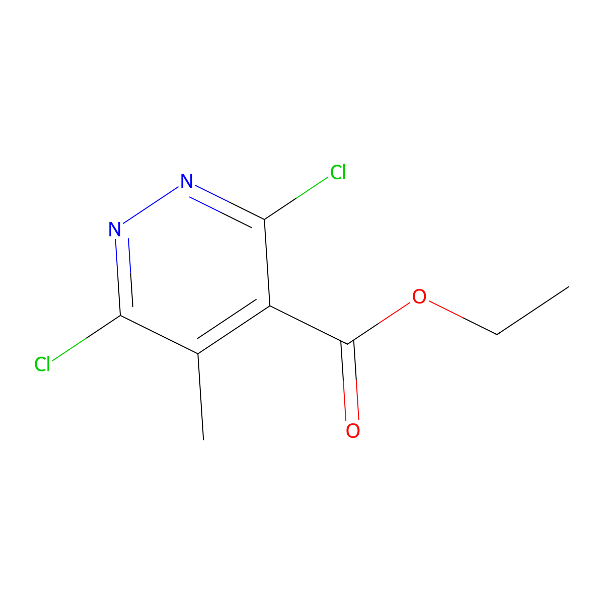 Ethyl 3,6-dichloro-5-methylpyridazine-4-carboxylate molecular structure, CAS 2091712-01-3