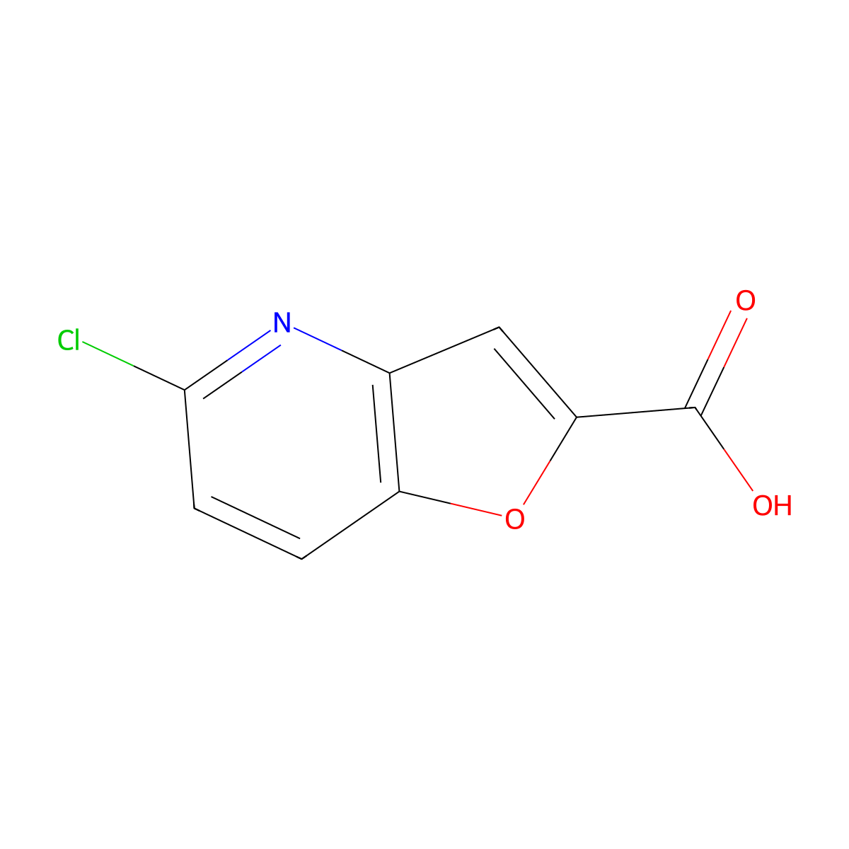 5-Chlorofuro[3,2-b]pyridine-2-carboxylic acid molecular structure, CAS 2091718-76-0