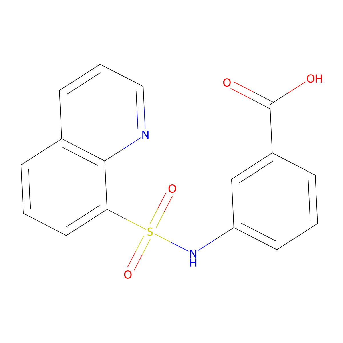 3-(Quinolin-8-ylsulfonylamino)benzoic acid molecular structure, CAS 209173-94-4