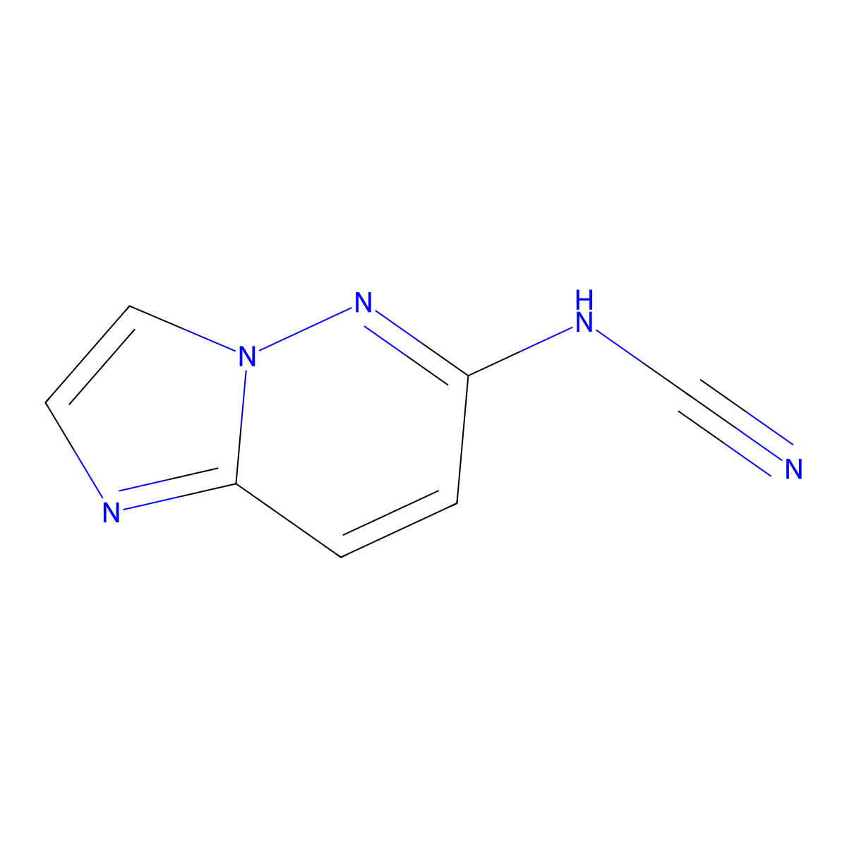 Imidazo[1,2-b]pyridazin-6-ylcyanamide molecular structure, CAS 2091730-89-9