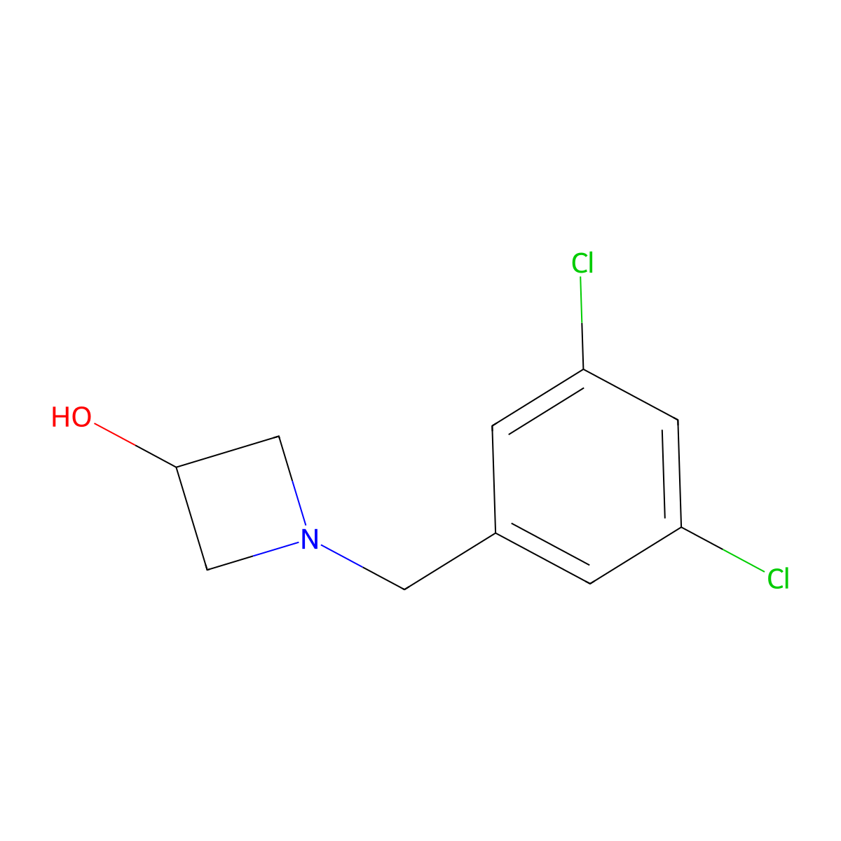 1-(3,5-Dichlorobenzyl)azetidin-3-ol molecular structure, CAS 2091734-60-8