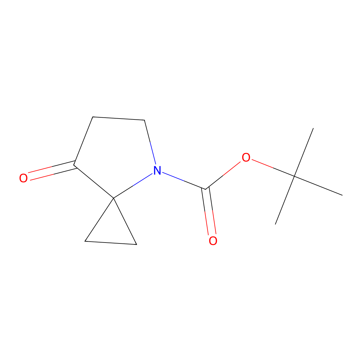 Tert-butyl 7-oxo-4-azaspiro[2.4]heptane-4-carboxylate molecular structure, CAS 2091736-28-4