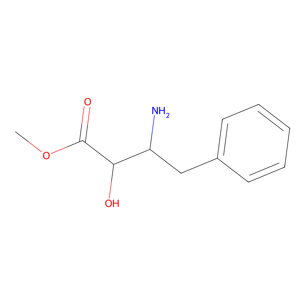 methyl (3S)-3-amino-2-hydroxy-4-phenylbutanoate molecular structure, CAS 209174-37-8