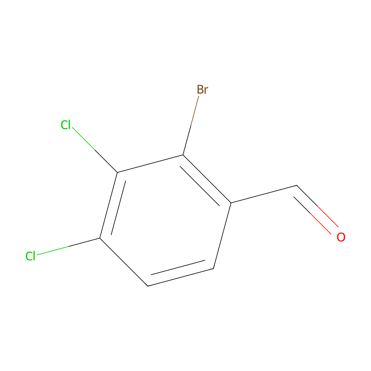 2-Bromo-3,4-dichlorobenzaldehyde molecular structure, CAS 2091746-50-6