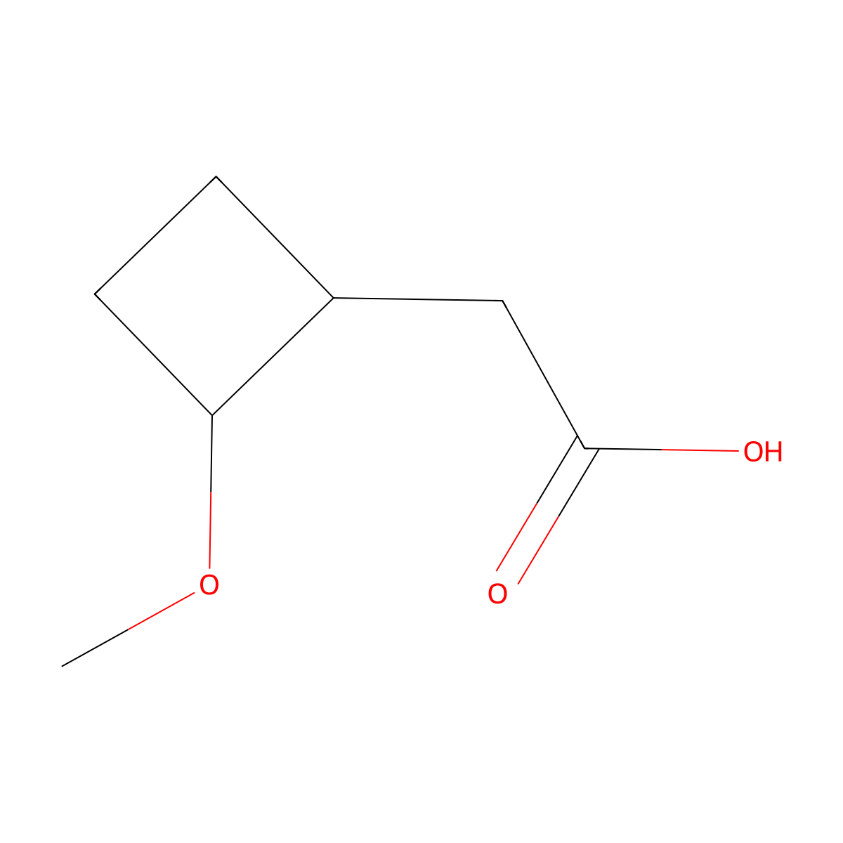 2-(2-Methoxycyclobutyl)acetic acid molecular structure, CAS 2091748-72-8