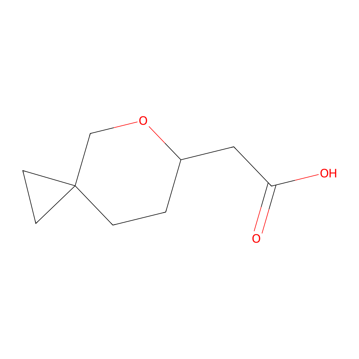 2-(5-Oxaspiro(2.5)octan-6-yl)acetic acid molecular structure, CAS 2091748-97-7